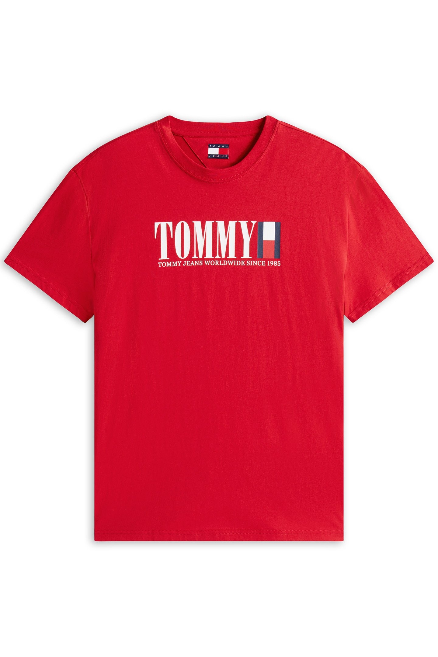 TJM REG TOMMY DNA FLAG STANDARD FIT T-SHIRT SAPPHIRE RED 1