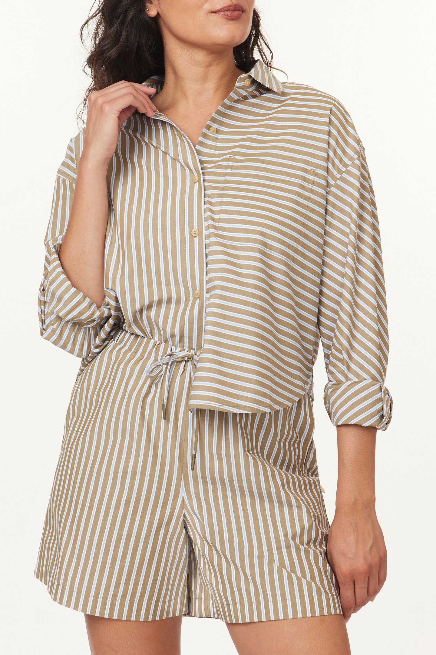 CROPPED BOYFRIEND SHIRT MARTINI OLIVE 3