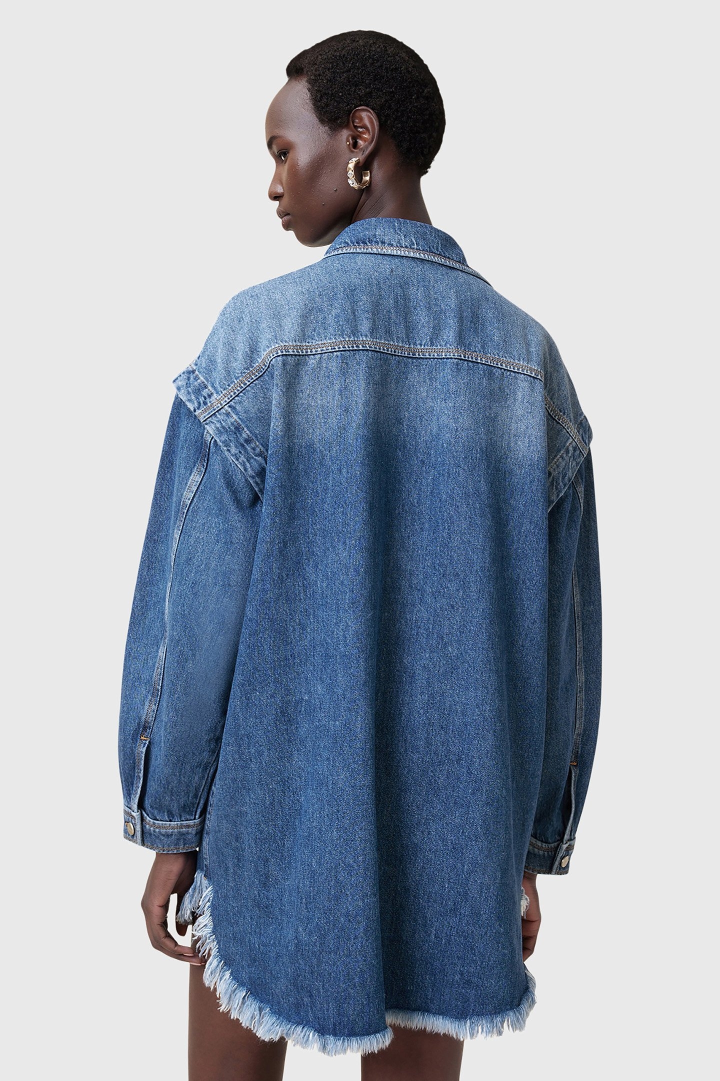 FAYE SNAP DRESS MID INDIGO 2