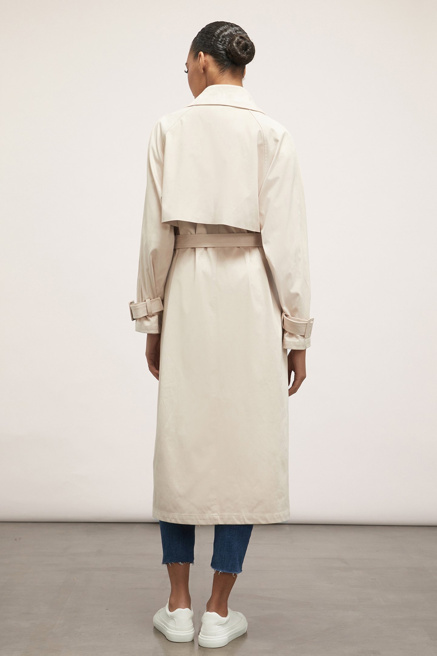 SUEDE-EFFECT TRENCH COAT NATURAL 2
