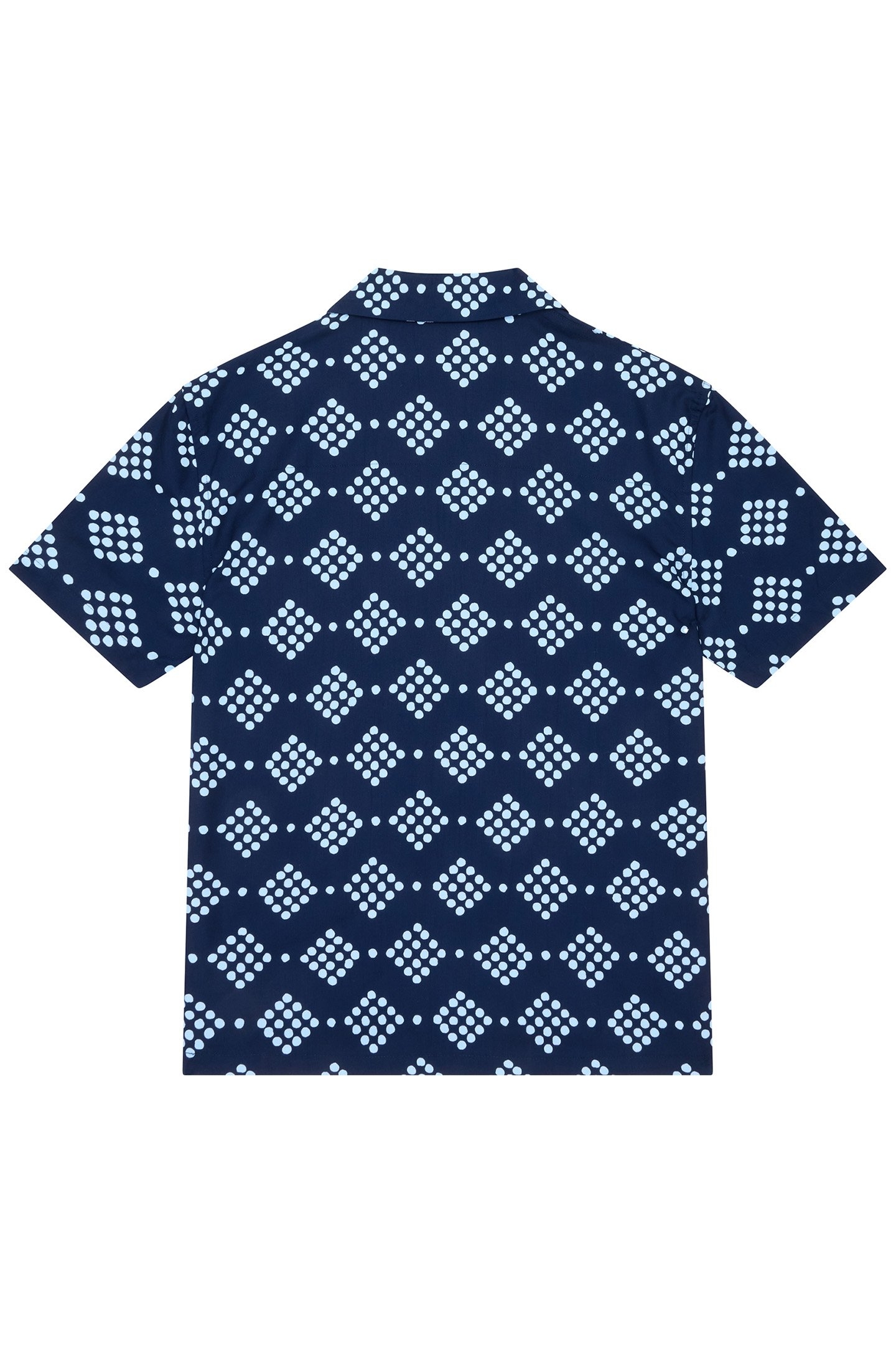 DOT VISCOSE REVERE SHORT SLEEVE SHIRT MARINE 2