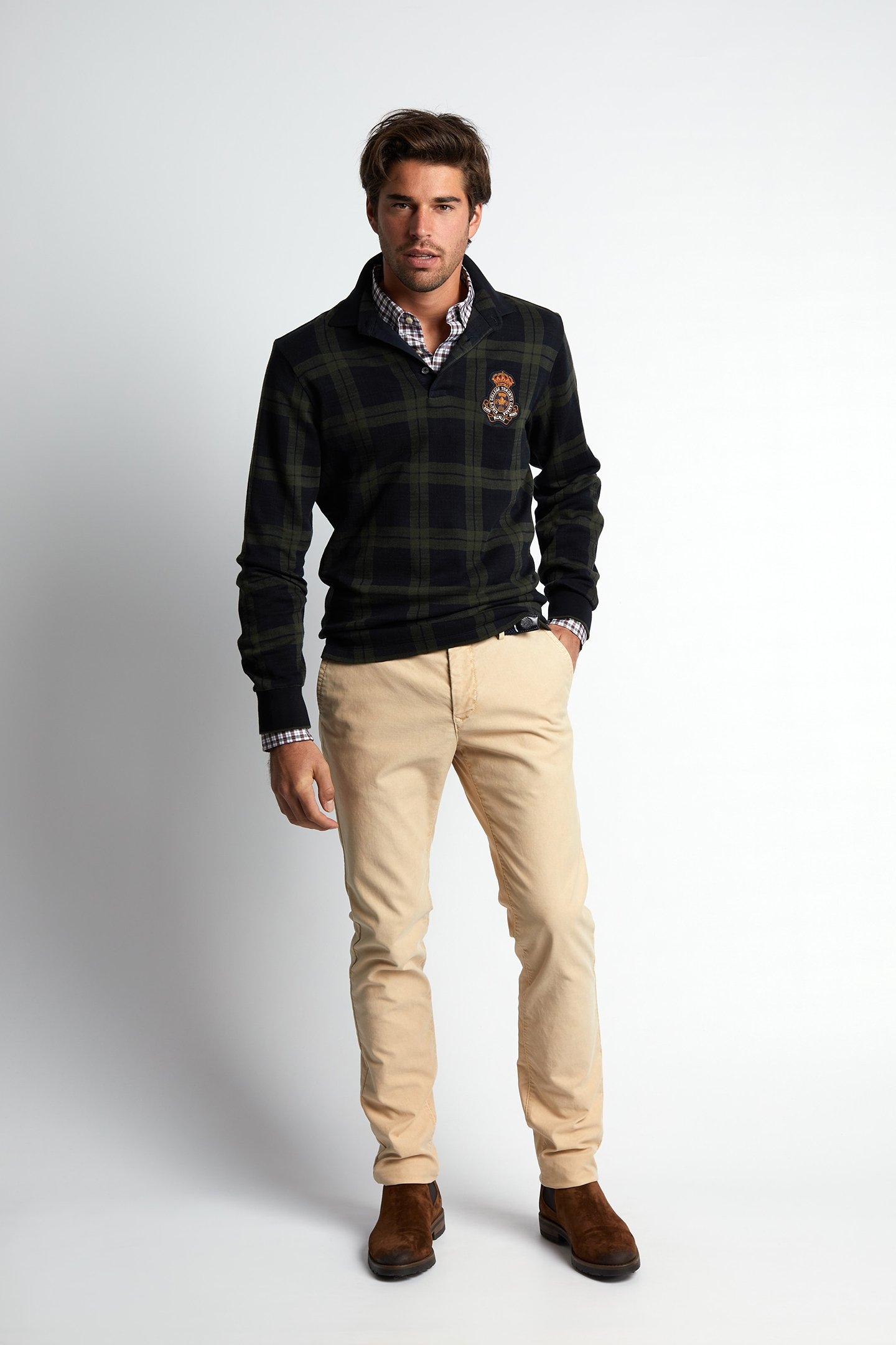 CHECK JERSEY CF LS PIQ 1