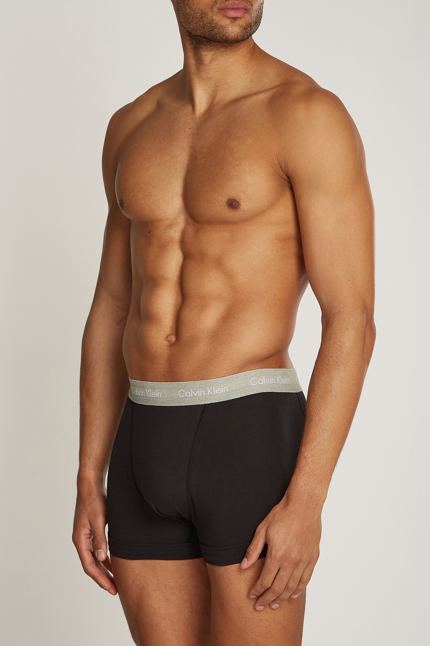 3 PACK TRUNKS - COTTON STRETCH B- R IRIS, GREY HEAT, DUSTY T 6