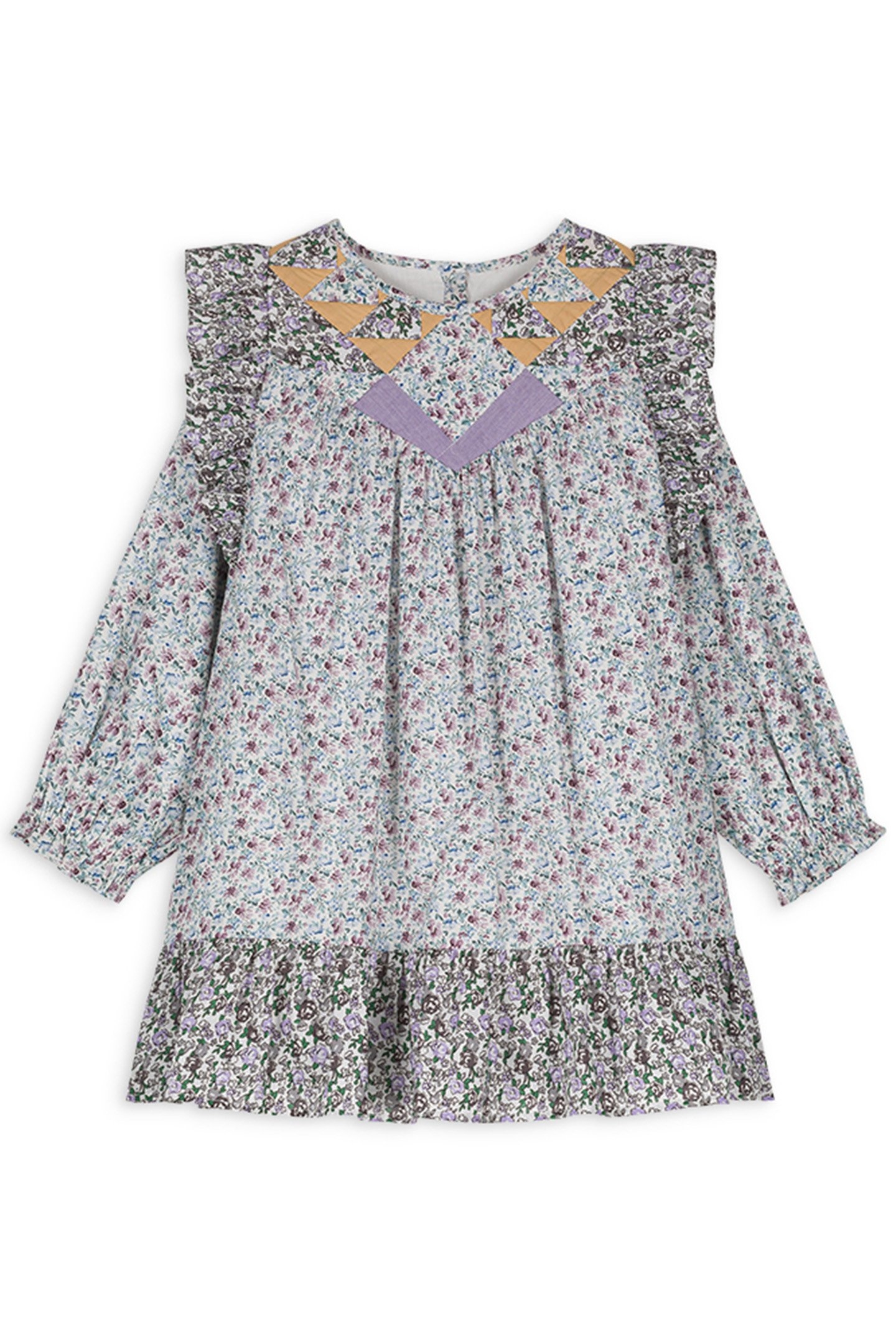 DRESS LARA CREAM RETRO PANSY 3