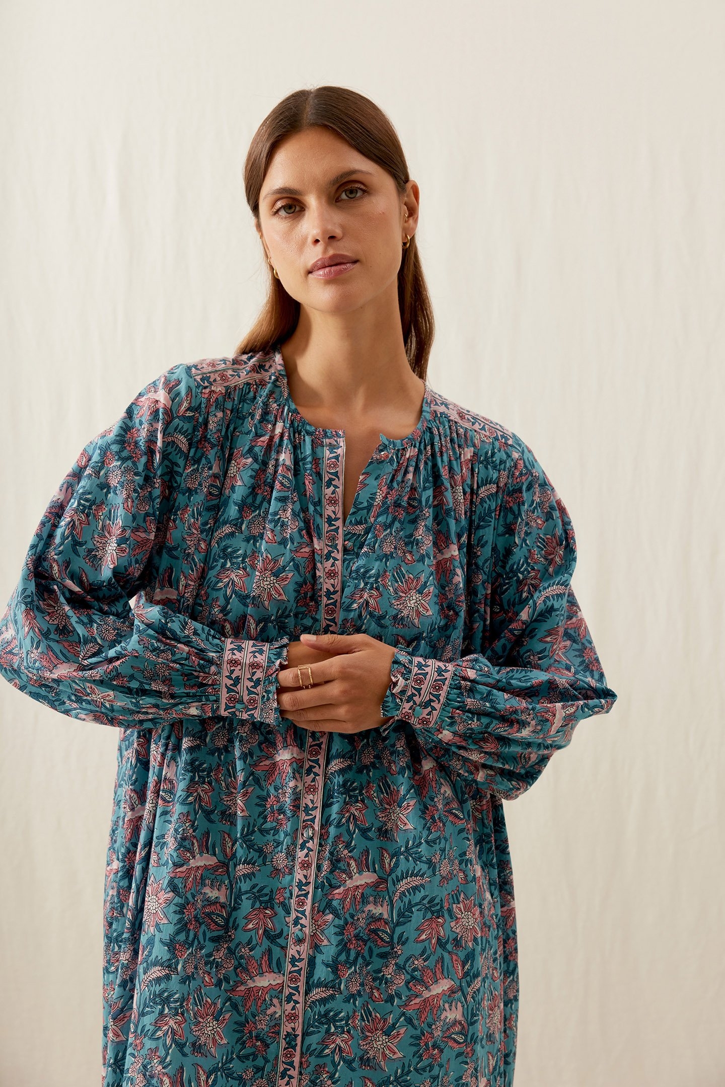 DRESS DEEPALI TEAL GARDEN OF EDEN 5