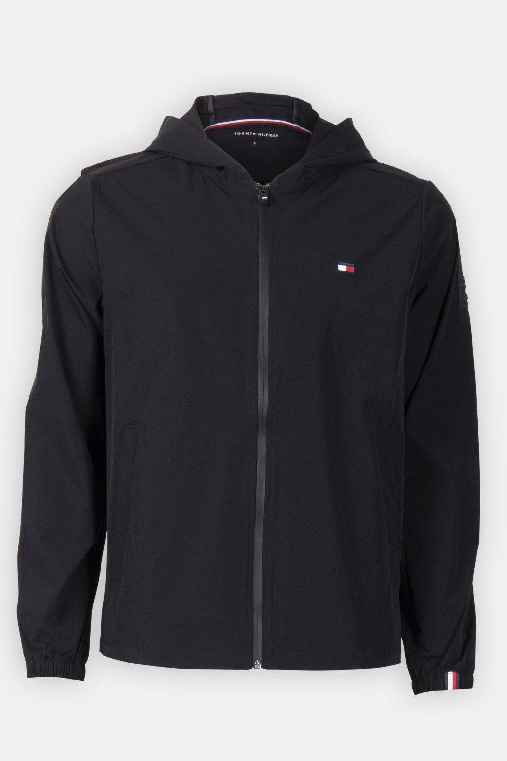 BADGE WOVEN FULL-ZIP HOODIE REGULAR FIT IN BLACK 3