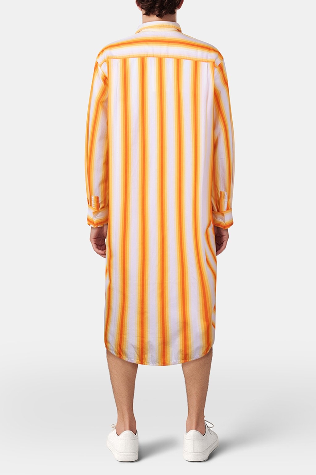 UNISEX POPLIN, NIGHT SHIRT ORANGE MARQUEE 3