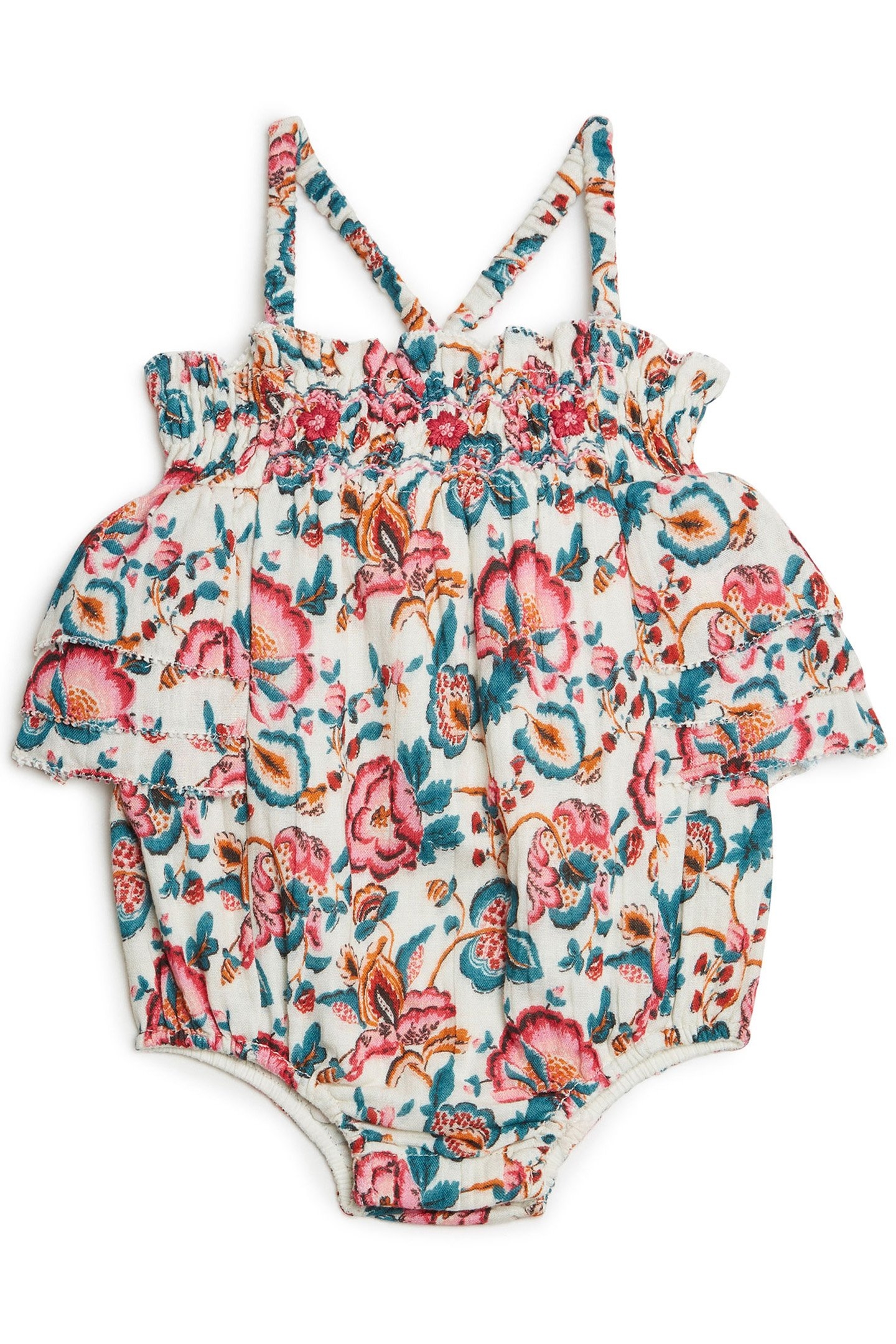ROMPERS EMALINE CREAM INDIAN FLOWERS 1