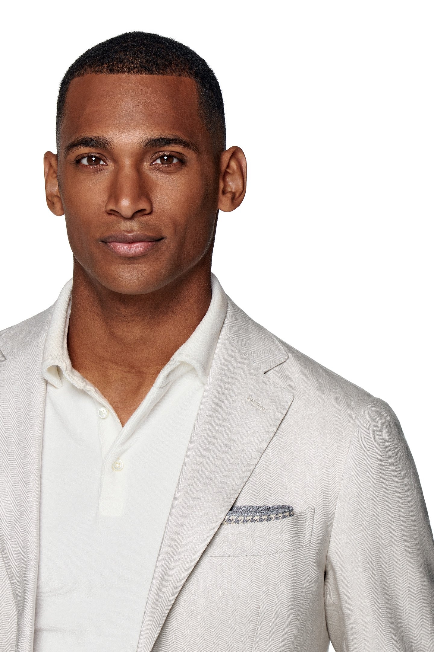 LIGHT GREY HERRINGBONE TAILORED FIT HAVANA BLAZER LIGHT GREY 4