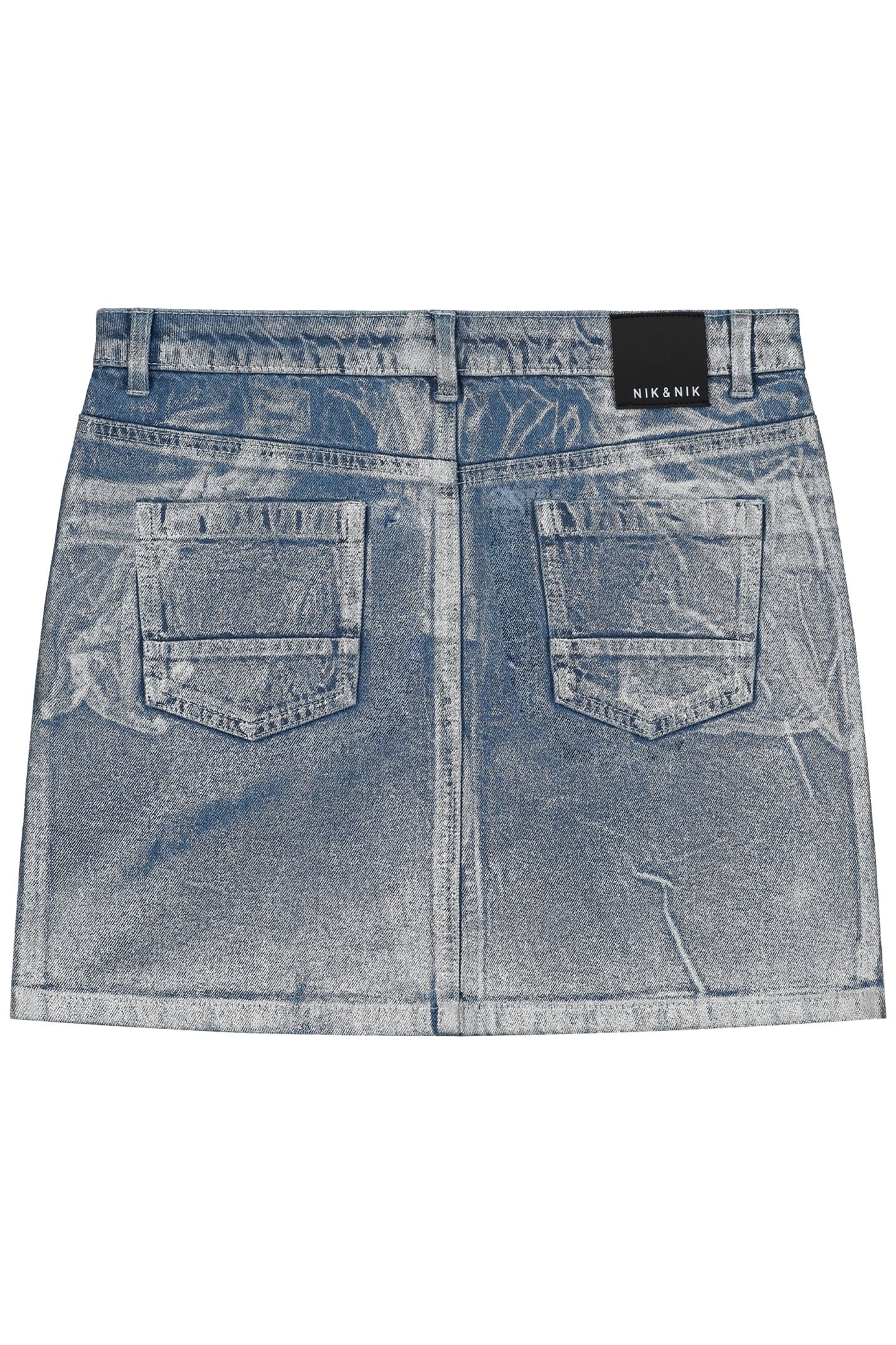 METALLIC SKIRT LAVENDER BLUE 3