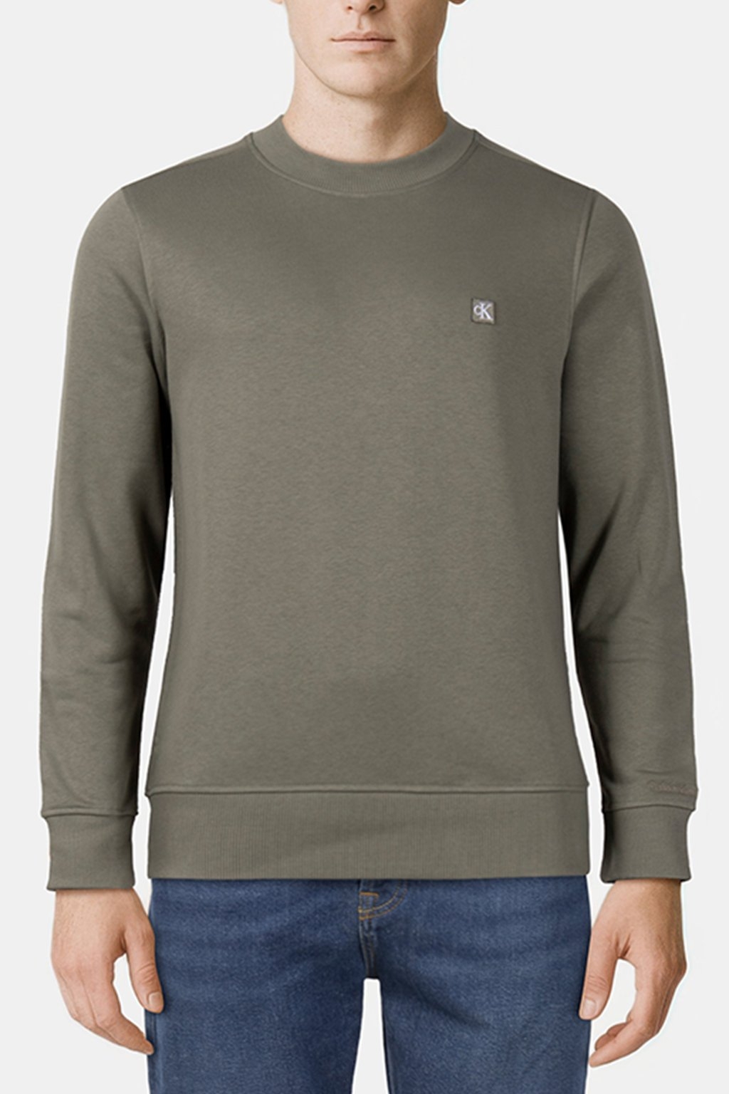 CK EMBRO BADGE CREW DUSTY OLIVE 1