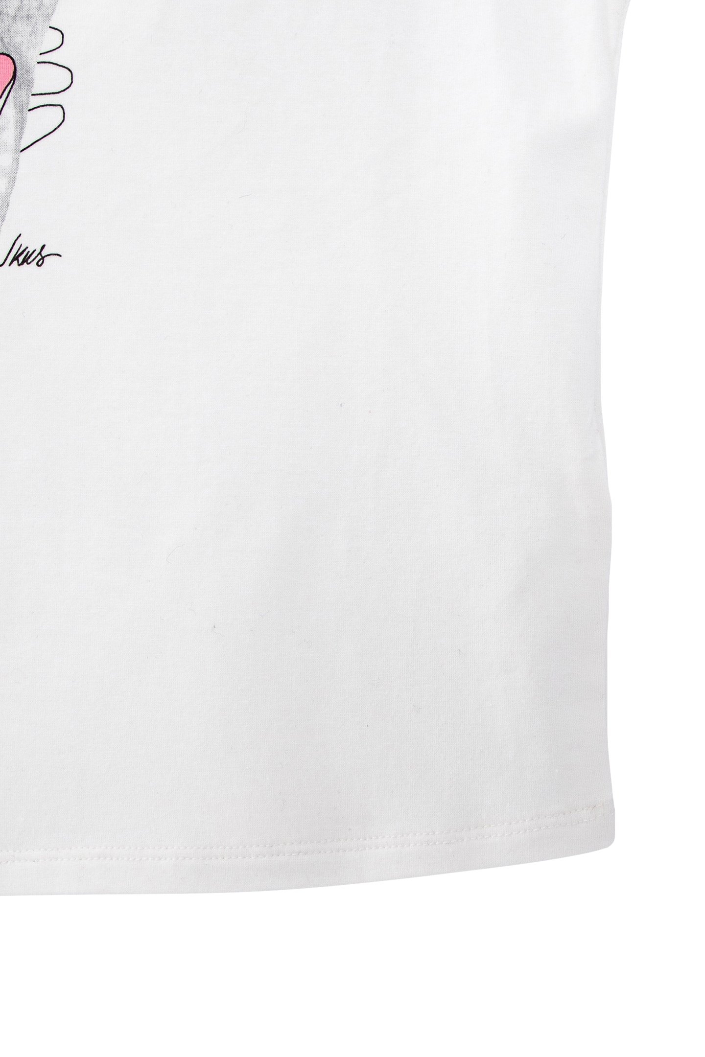 GIRLS' OFF-WHITE T-SHIRT WITH FLOWERS-ICE CREAM CONE 5