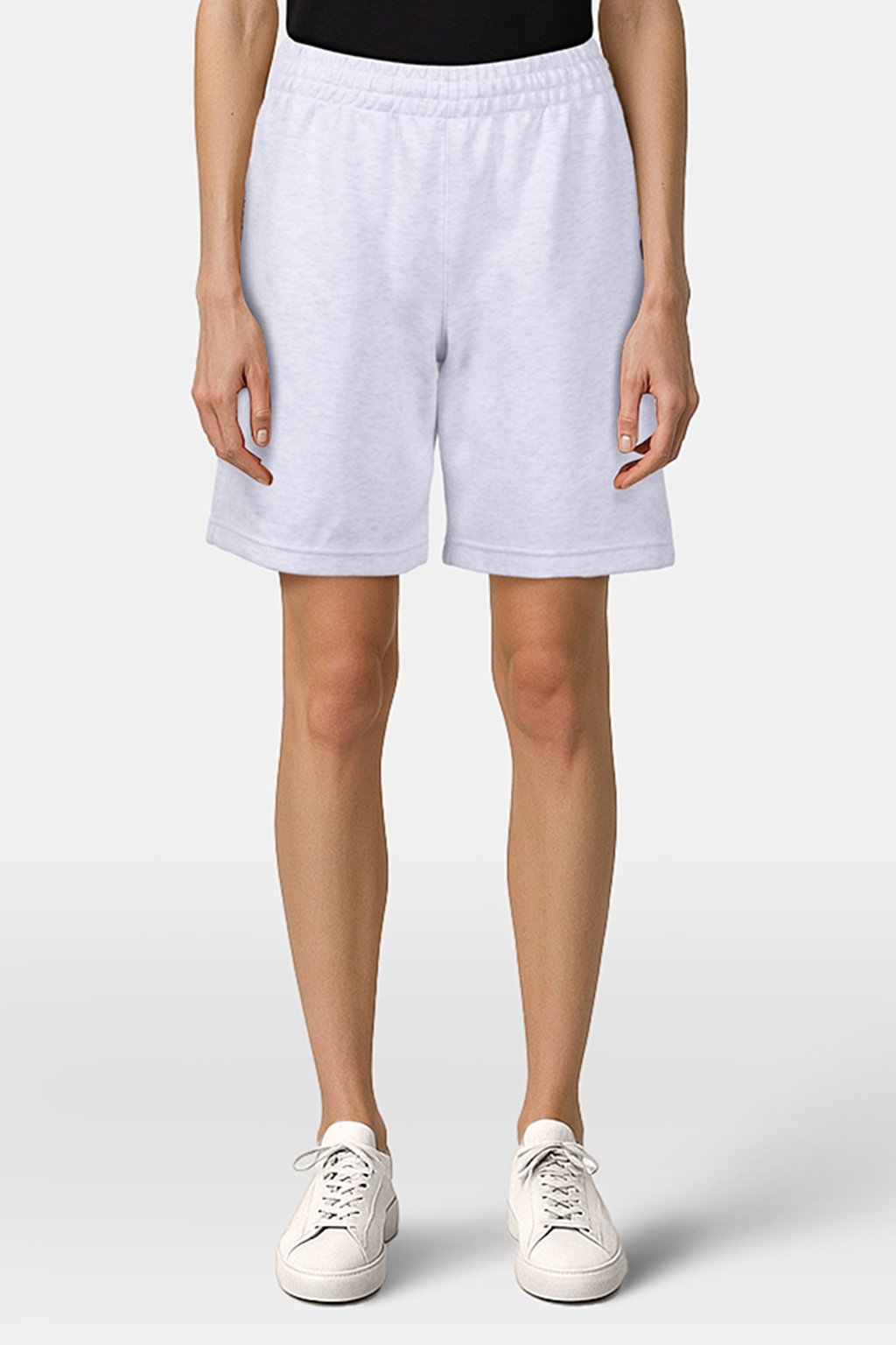 ELEVATED DOUBLE KNIT RELAXED SHORT WHITE HEATHER 1