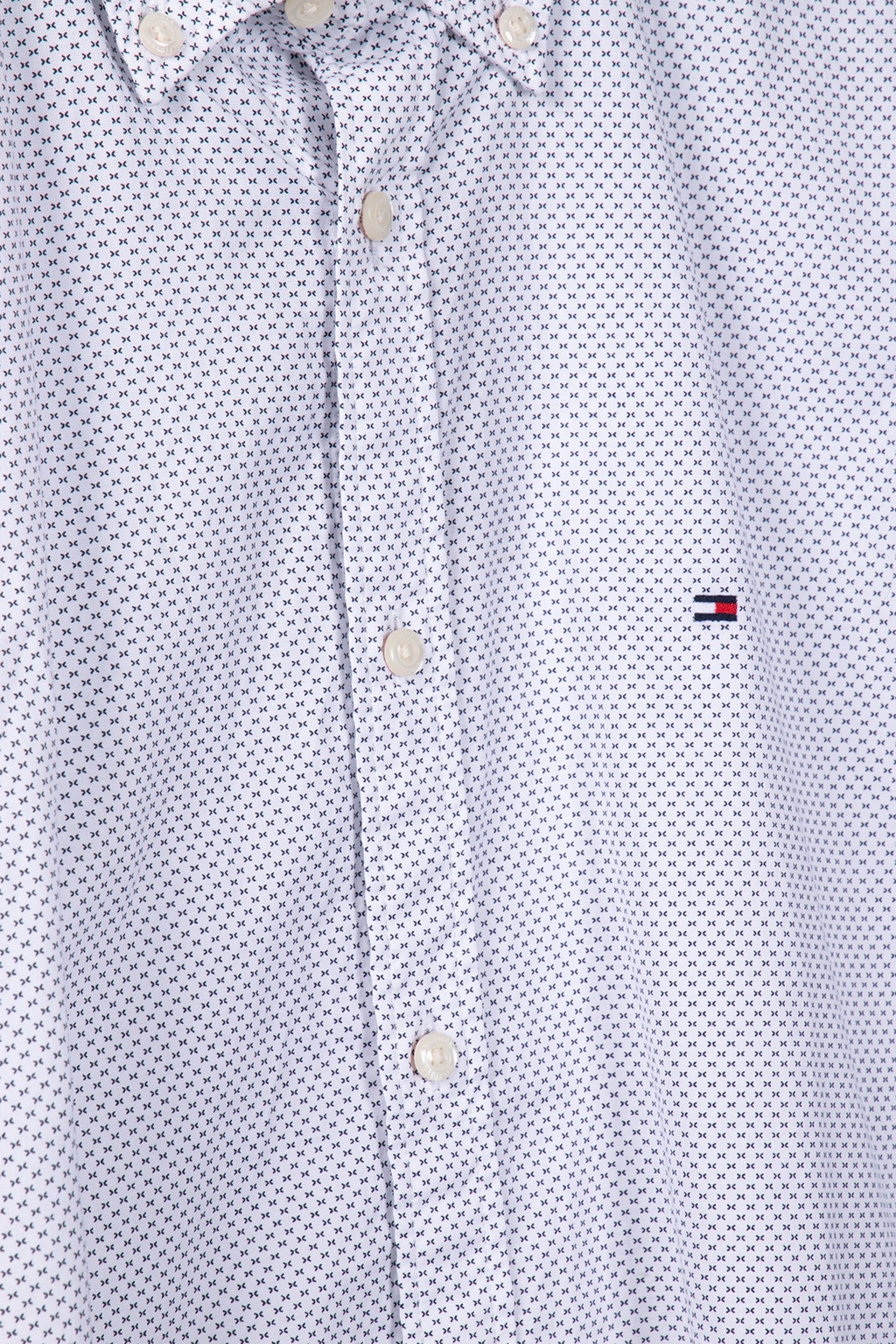 FLEX MINI PRINT SHIRT RELAXED FIT WHITE/DESERT SKY 4