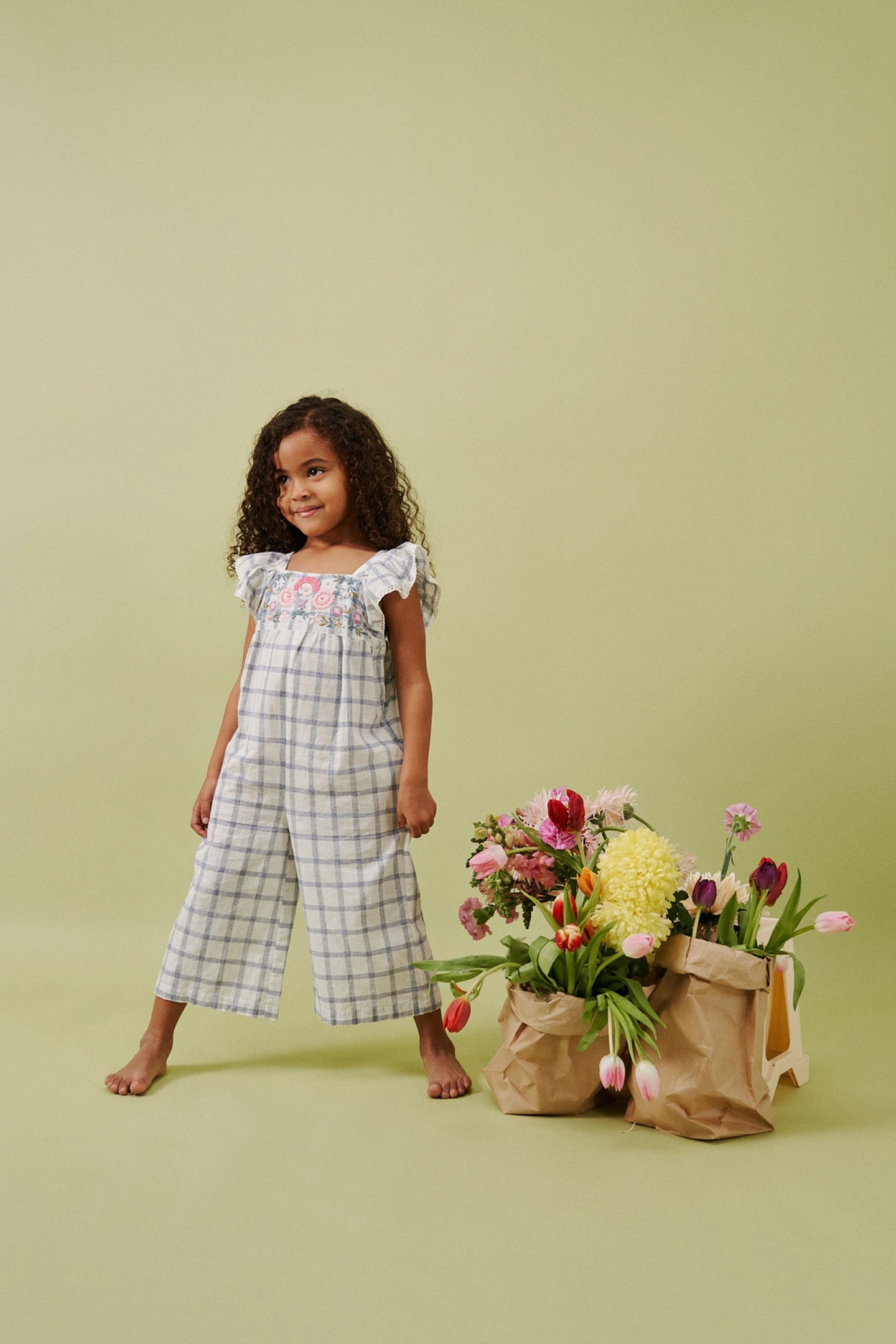 OVERALLS IRINA BLUE RIVER CHECKS 2