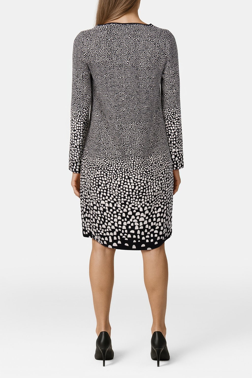 DRESS FLUID STRAIGHT LS BLACK/WHITE 2