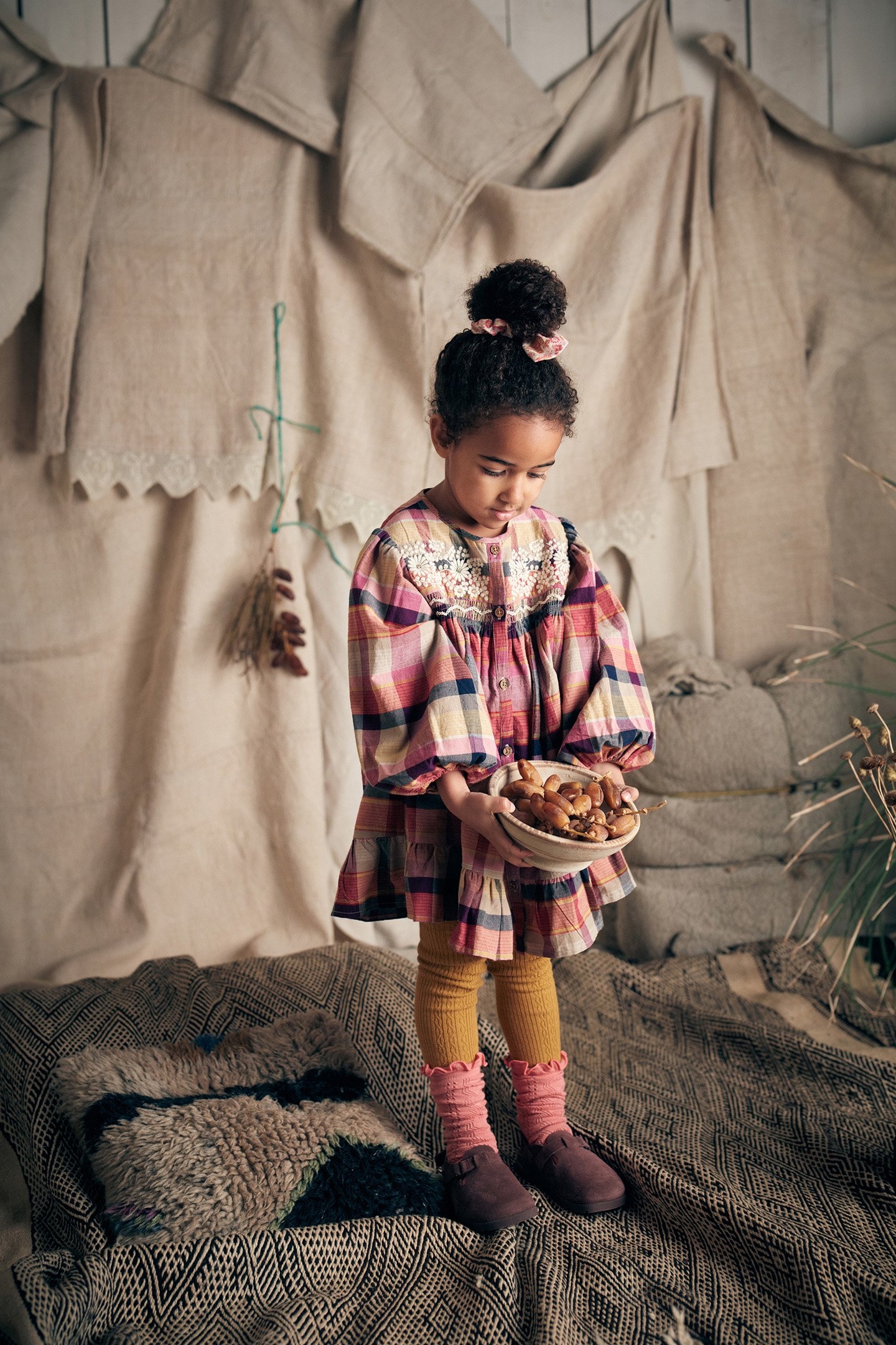 DRESS MASSILIA FUCHSIA TARTAN ROADS 3