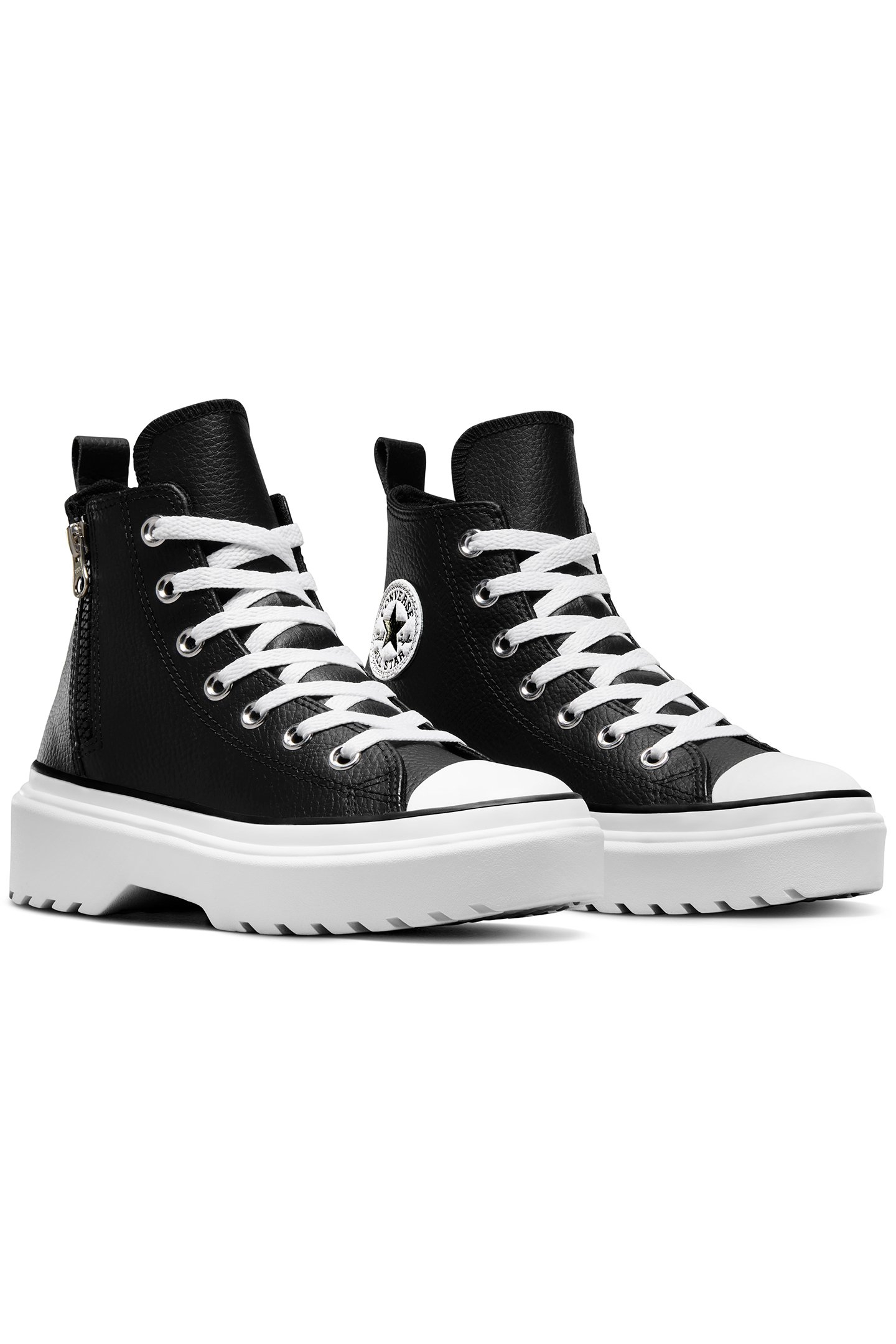 CHUCK TAYLOR ALL STAR LUGGED LIFT PLATFORM LEATHER BLACK/WHI 2