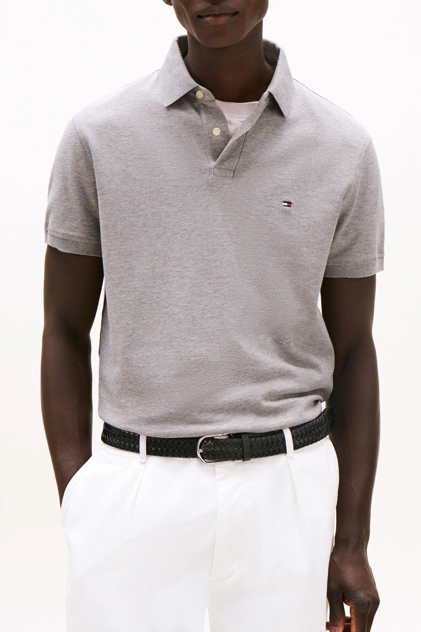 1985 REGULAR FIT POLO LIGHT GREY HEATHER 1