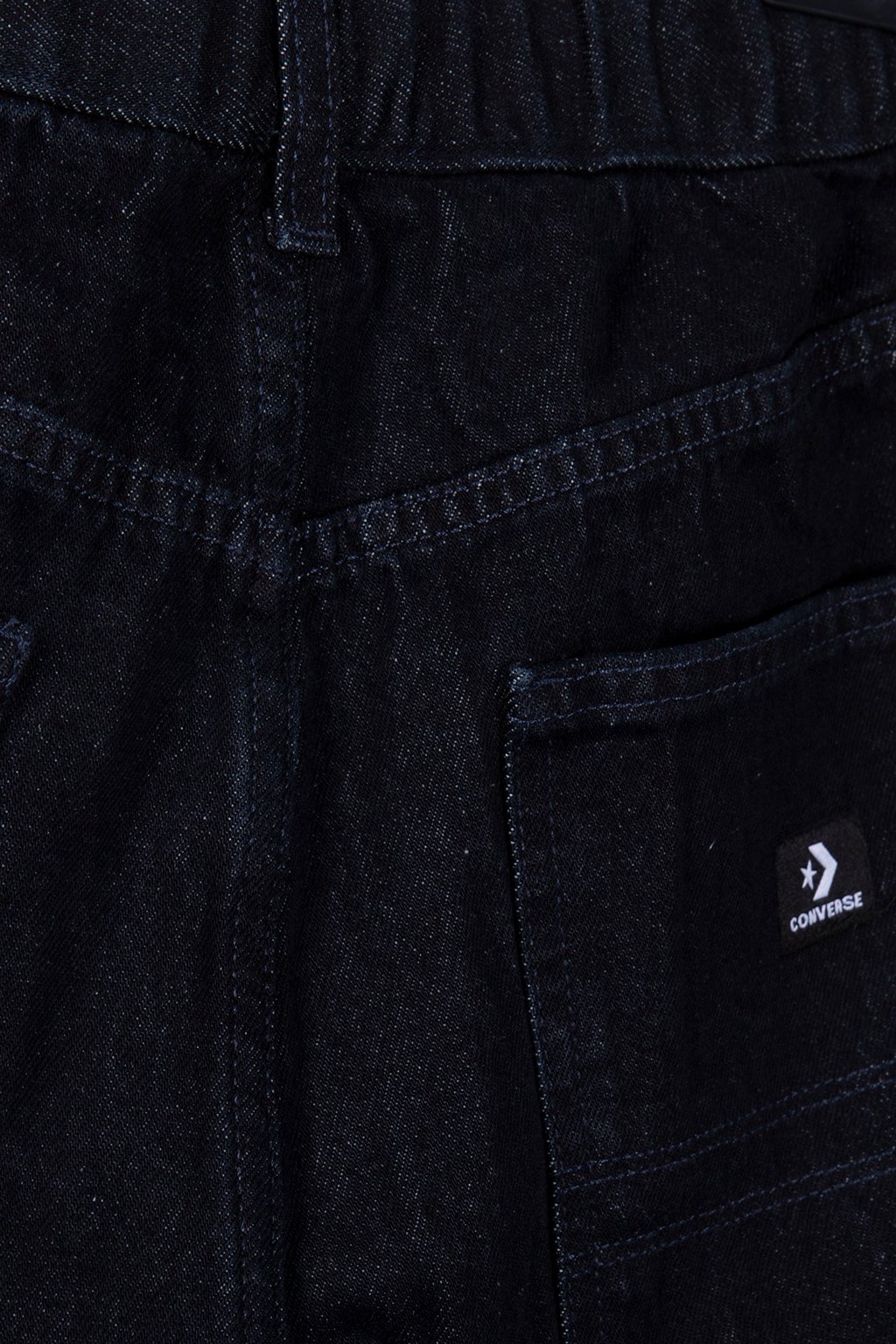 OPEN-HEM INDIGO BAGGY JEANS DARK INDIGO DENIM 3