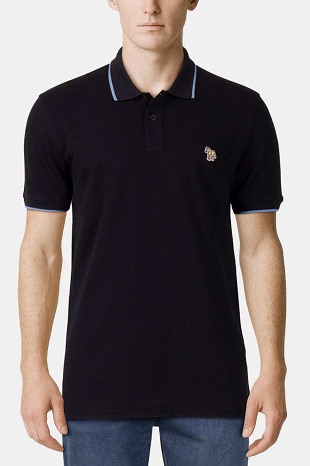 REG POLO SS ZEB BADGE BLACK 1