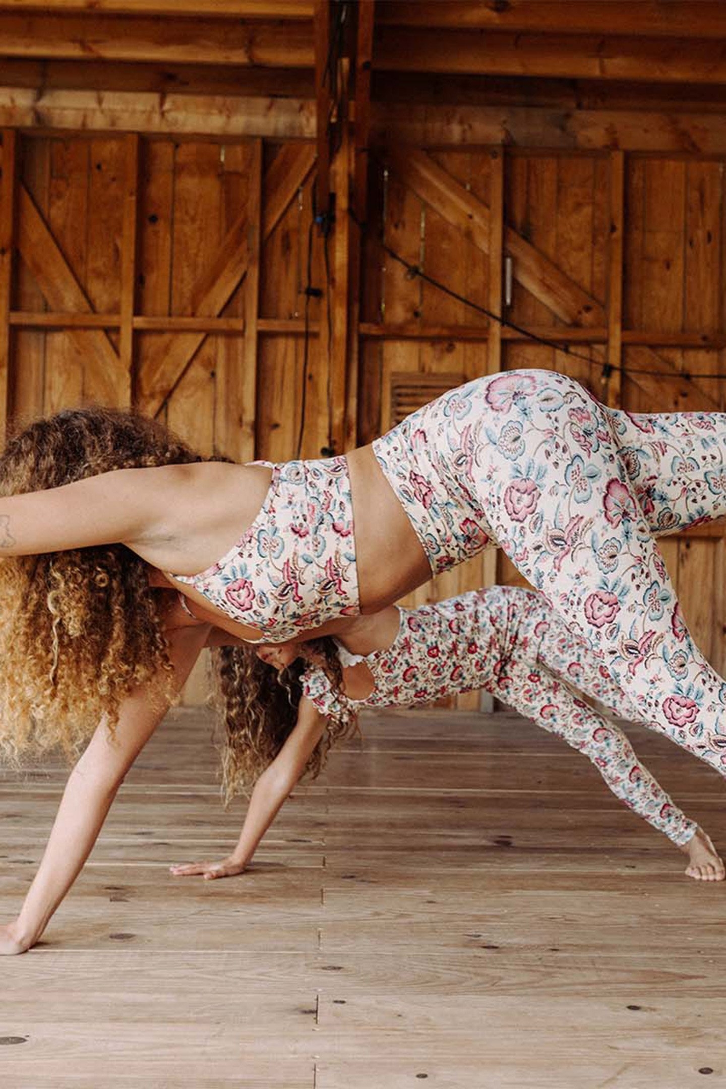 YOGA BRA SATNAM CREAM INDIAN FLOWERS 8