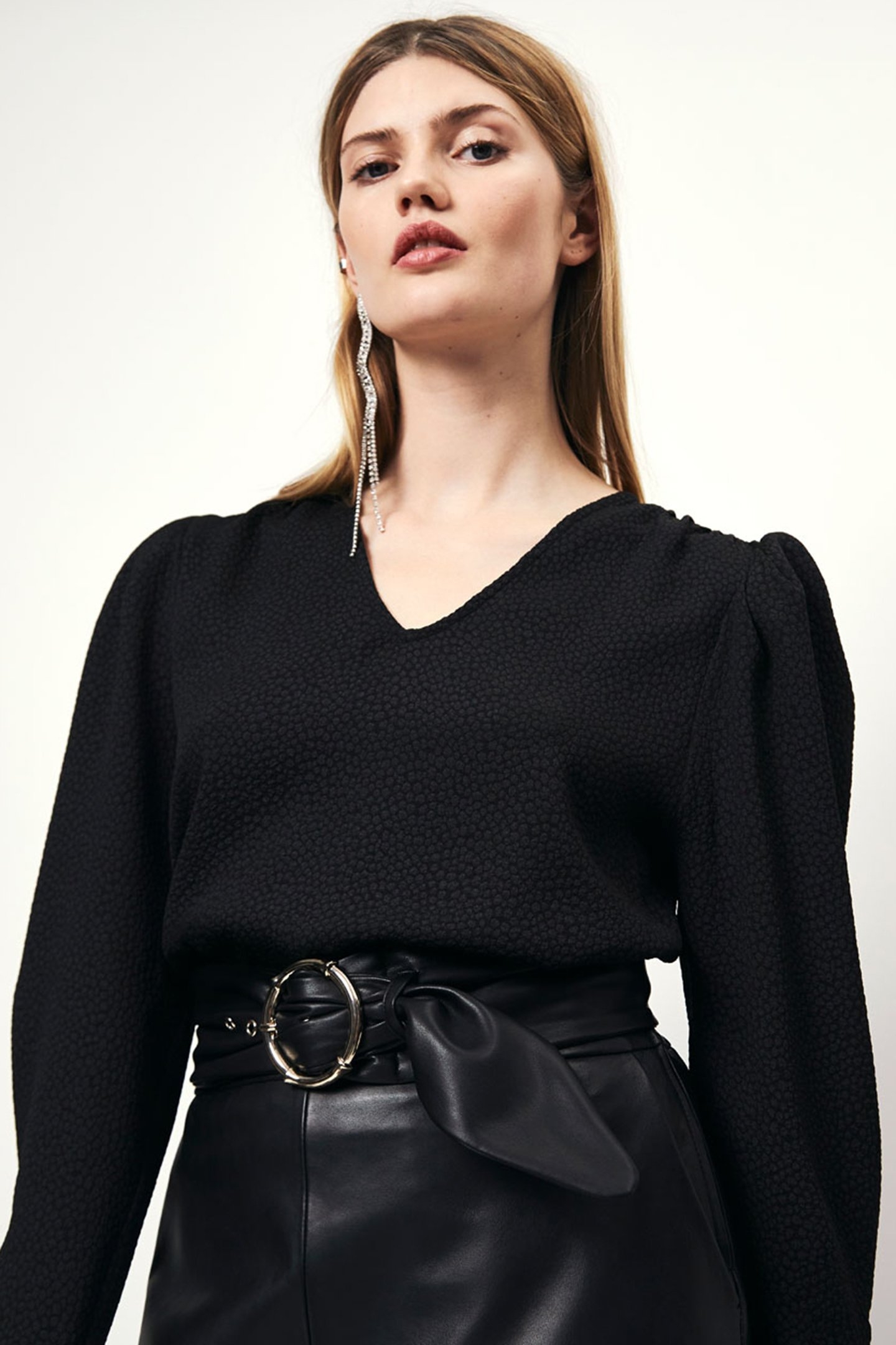 NOORA LEATHER SKIRT RAVEN 4