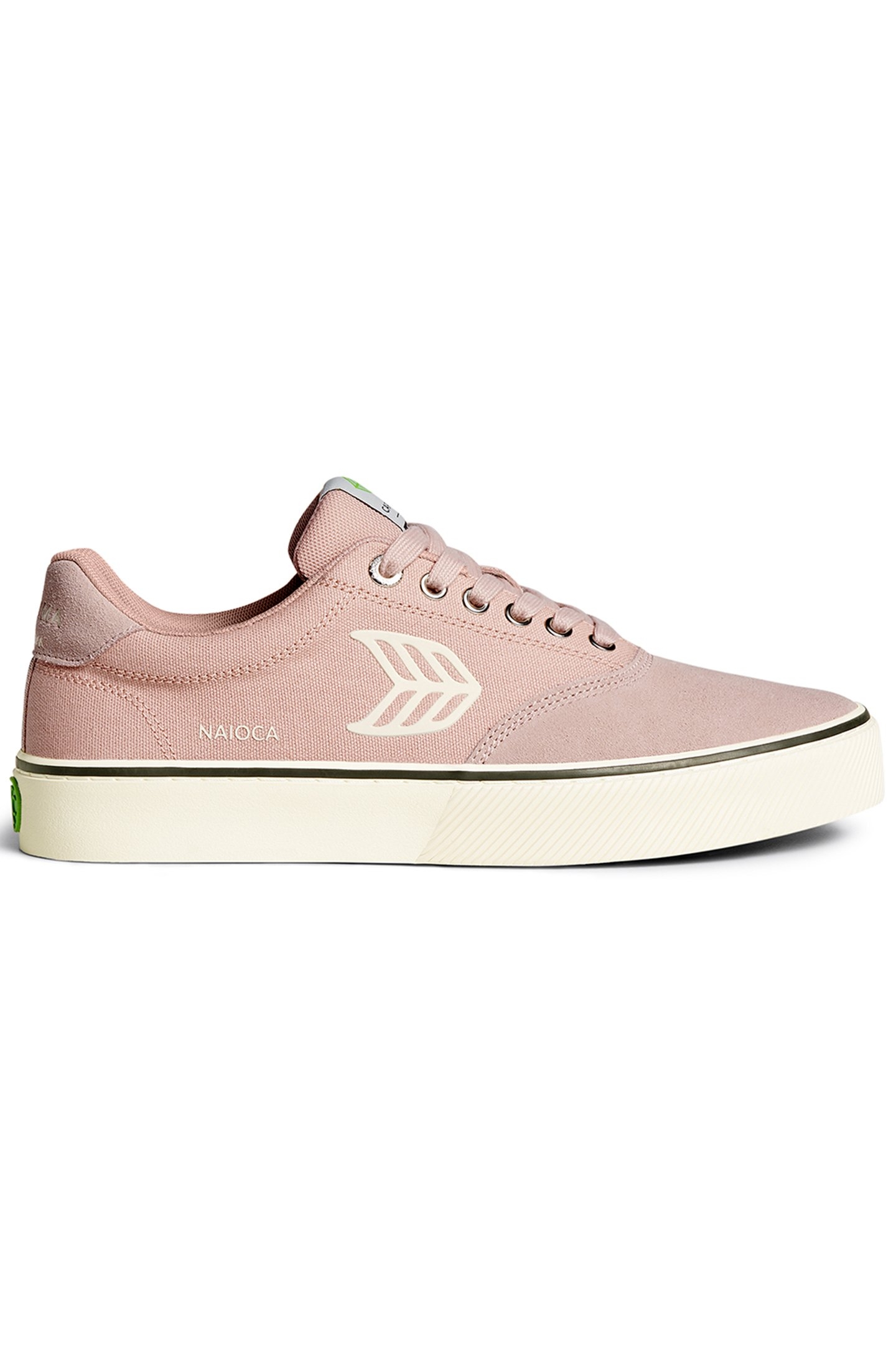 NAIOCA PRO ROSE SUEDE AND CANVAS IVORY LOGO SNEAKER 1