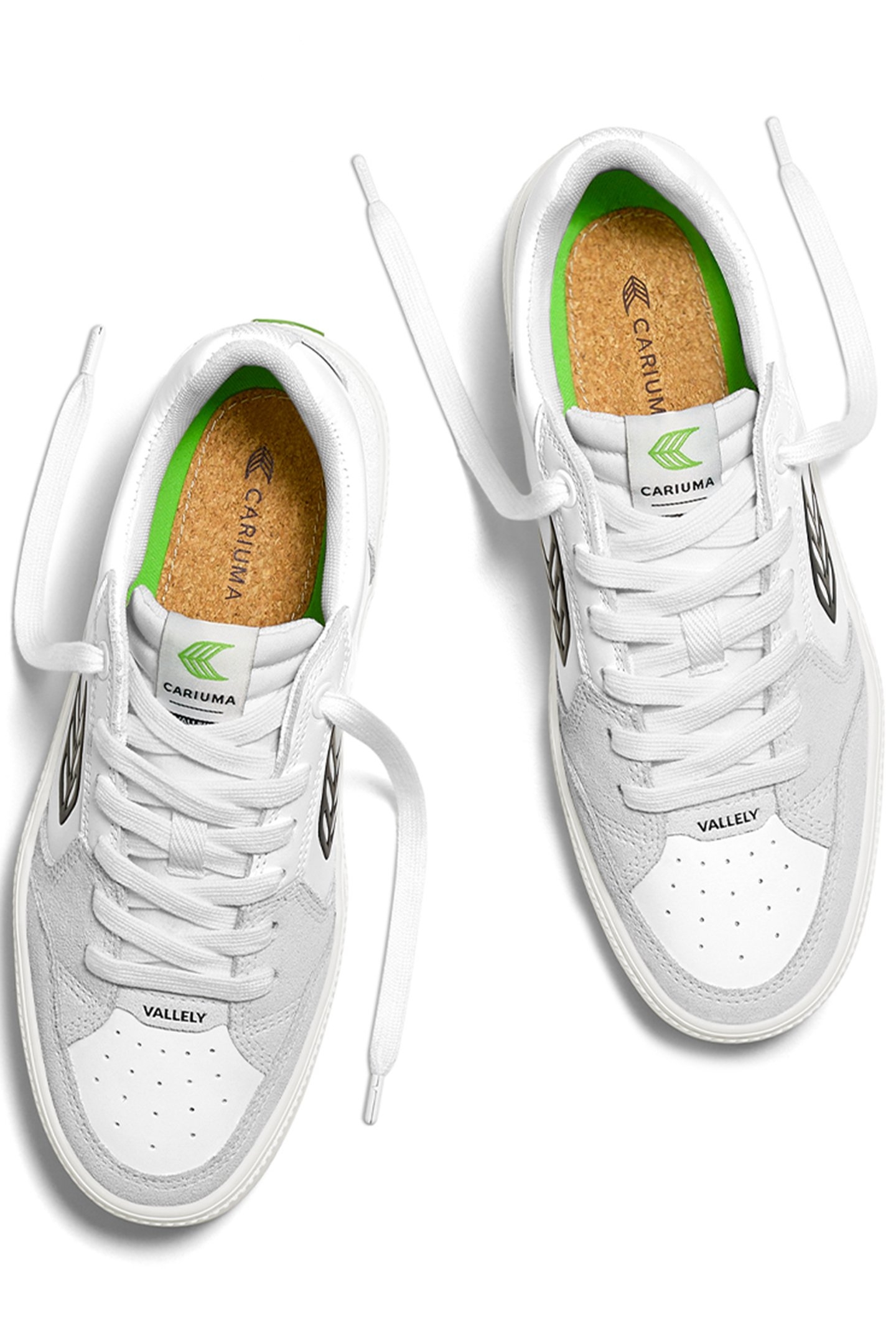 VALLELY WHITE LEATHER SMOKE WHITE SUEDE BLACK LOGO SNEAKER 3