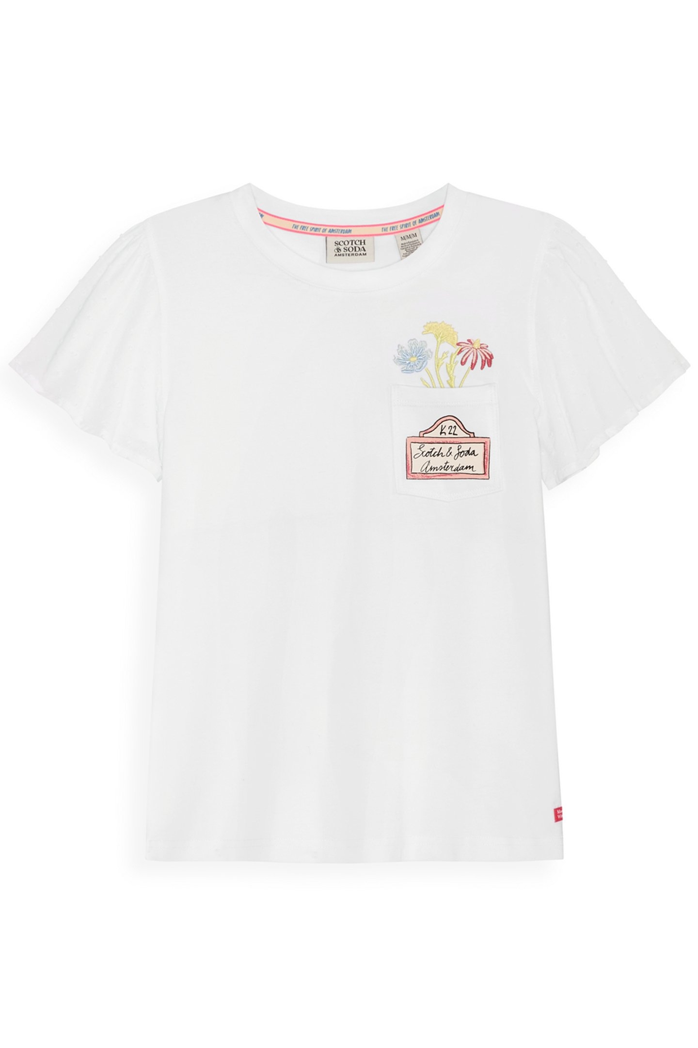 S&S GIRLS DENIM GROUP STRETCH JERSEY/SWISS DOT FASHION TOP W 1