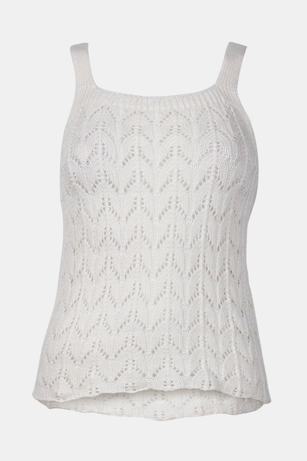 AJOUR KNIT LOOSE FIT T-SHIRT WHISPER WHITE 3