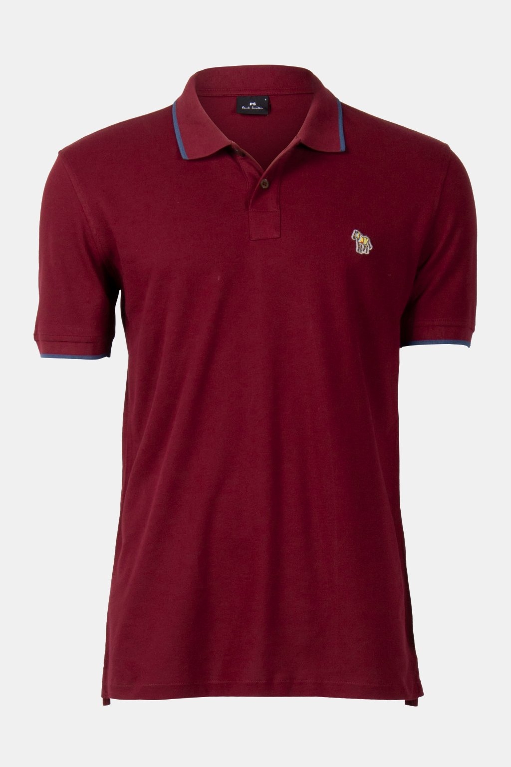 REG POLO SS ZEB BADGE BURGUNDY/BORDE 3