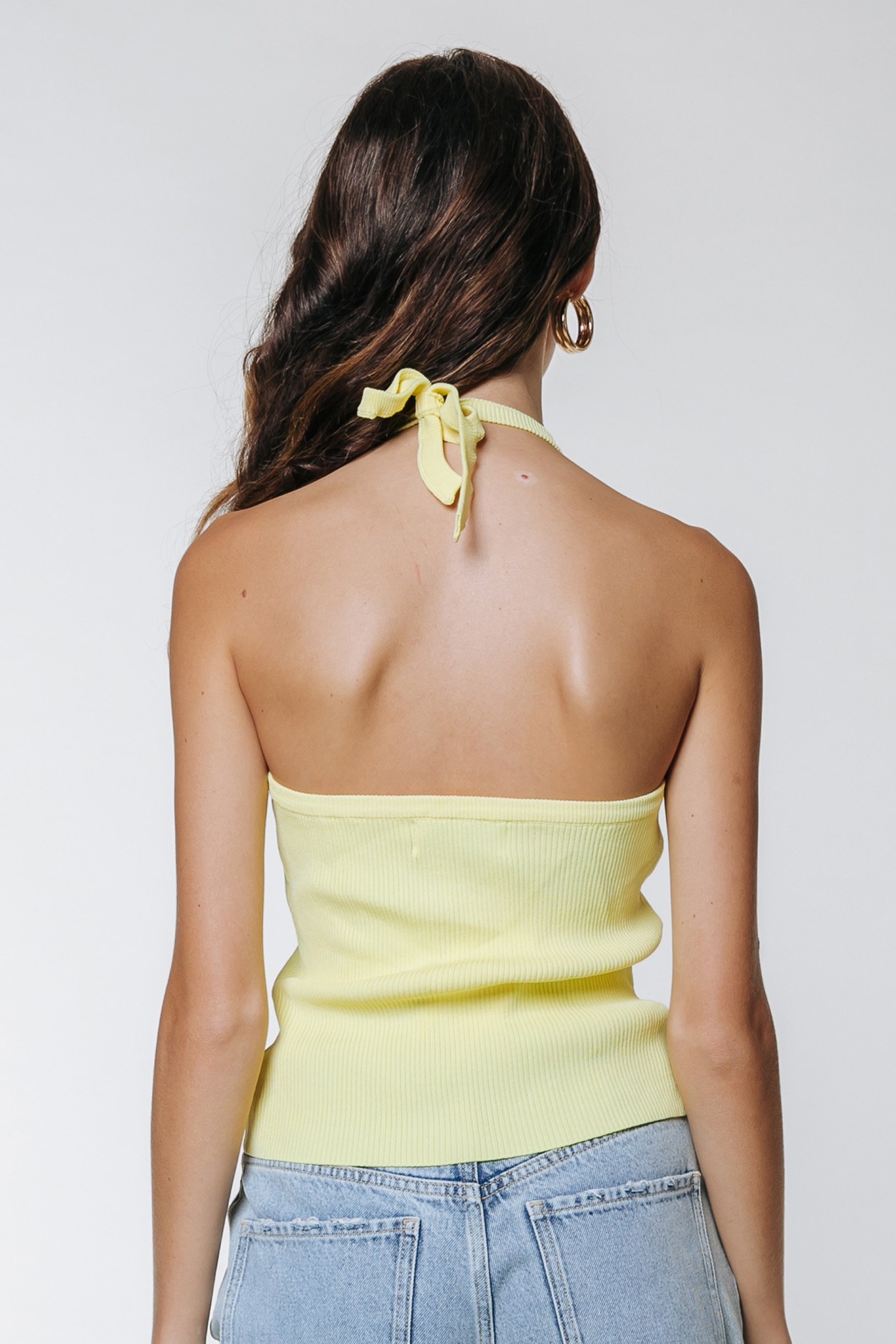 JONA FINE KNIT HALTERTOP LIME 2