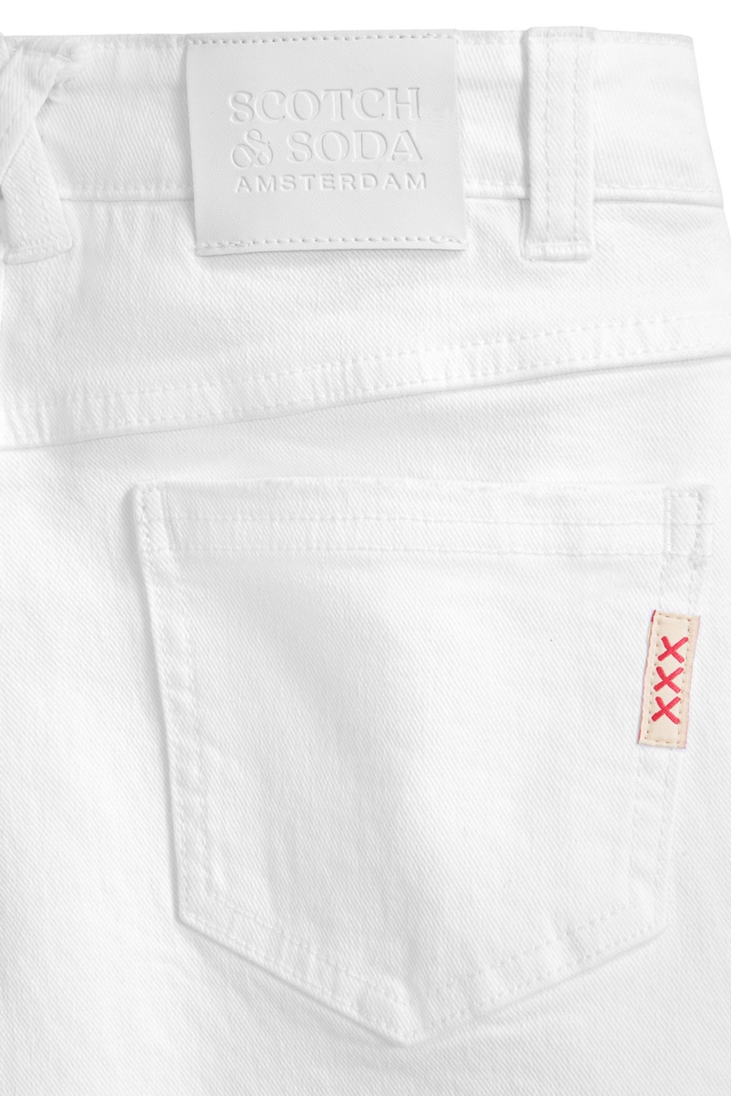 GIRLS STRETCH WHITE DENIM SHORT WHITE 4