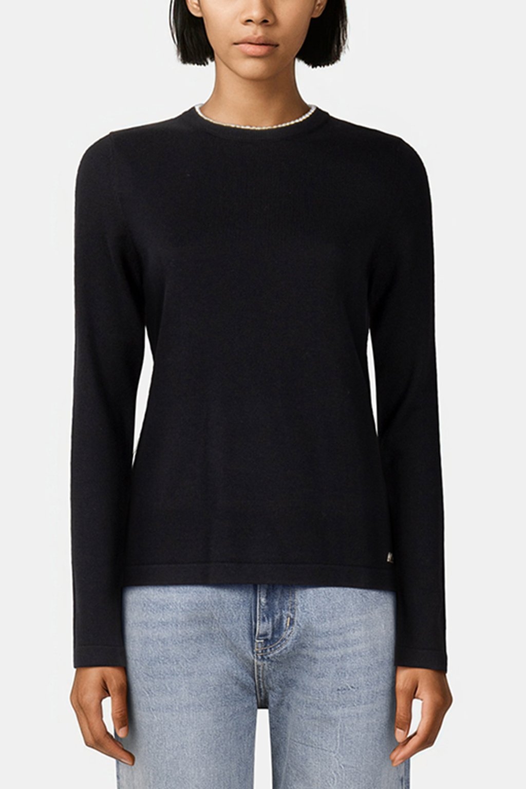 MARCIANO BY GUESS MINERVA LS PEARLS RO JET BLACK 1