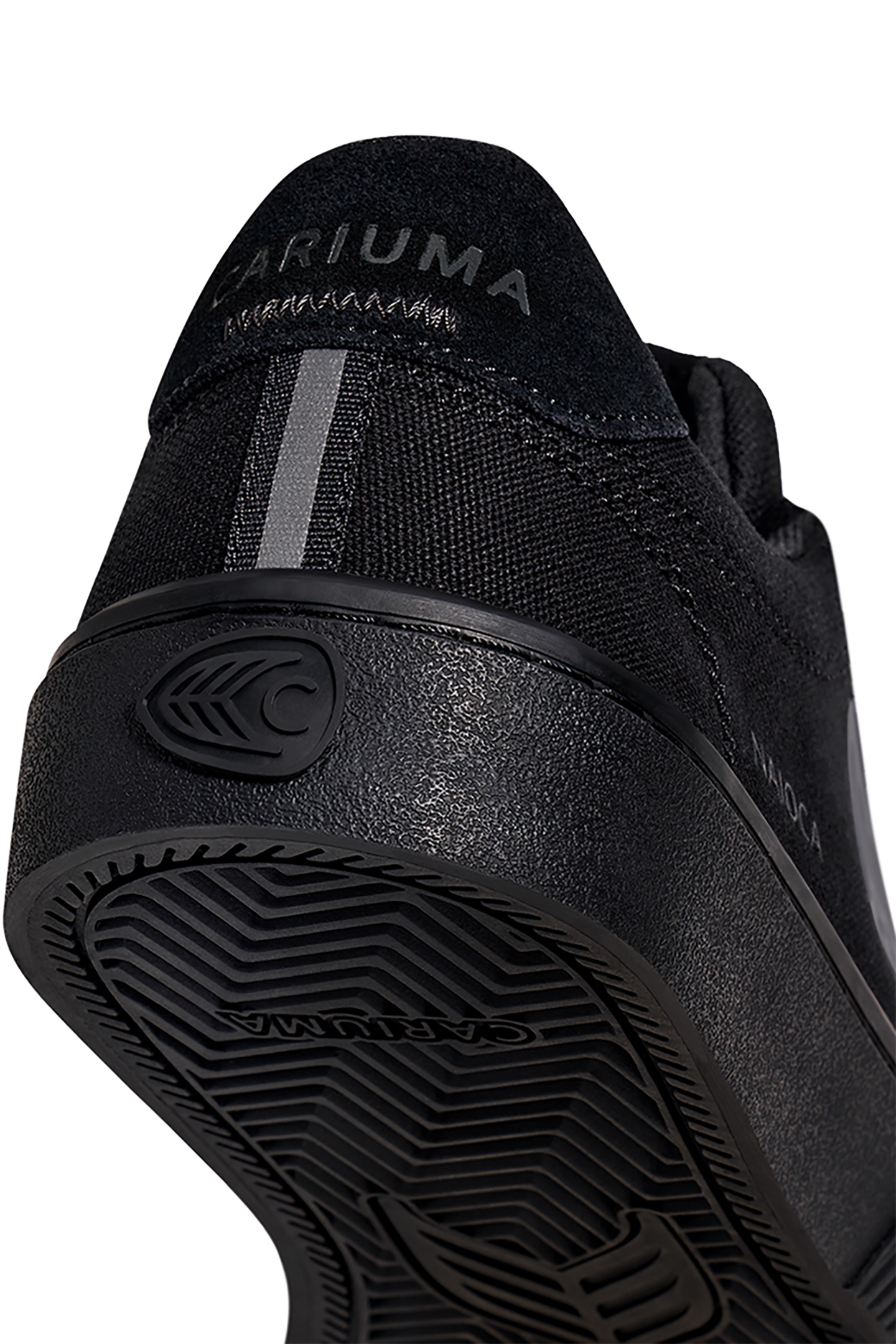 NAIOCA PRO ALL BLACK SUEDE AND CANVAS ASH GREY LOGO SNEAKER 4