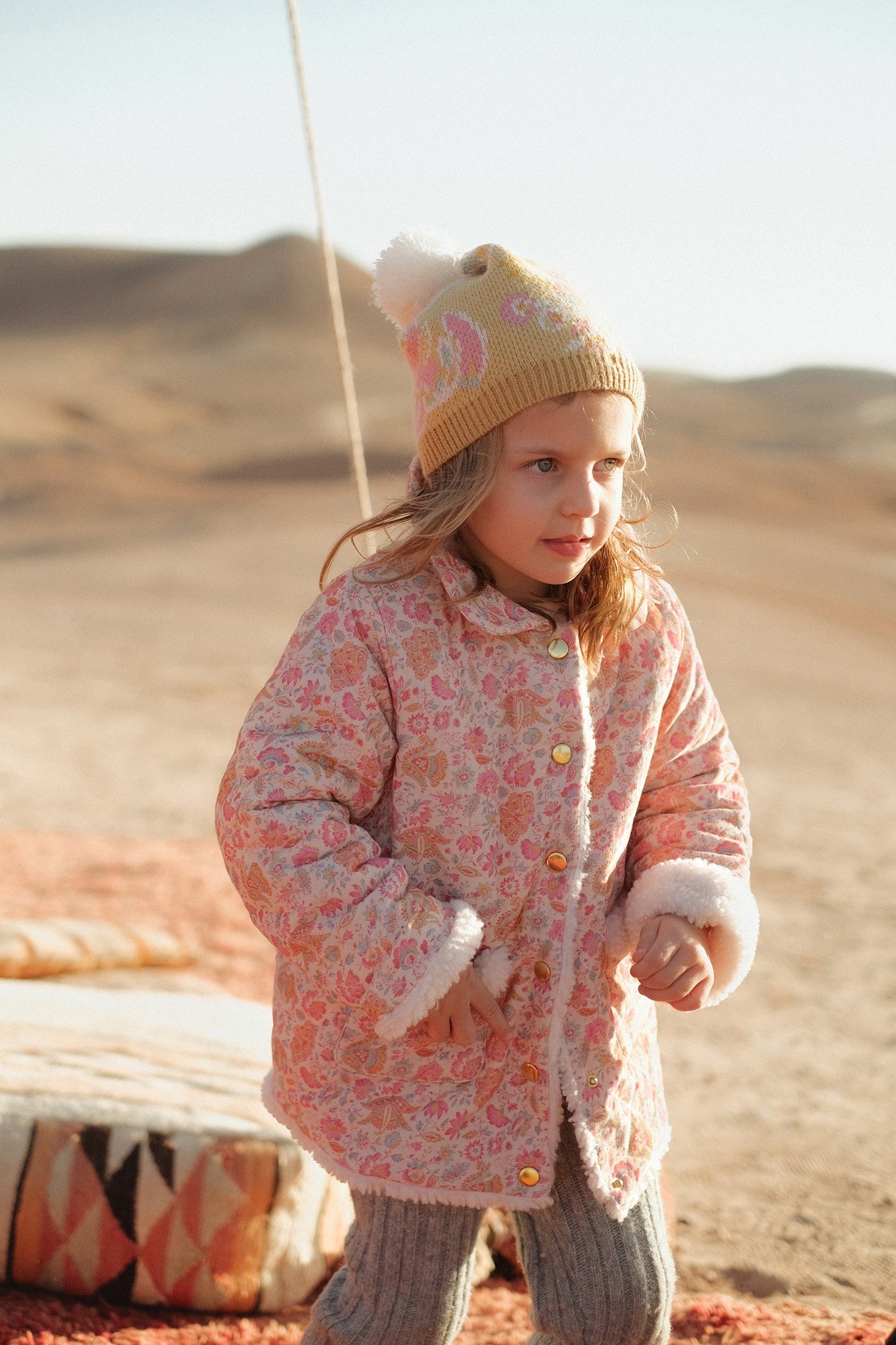 COAT DALILA CREAM FLOWER FIELDS 1