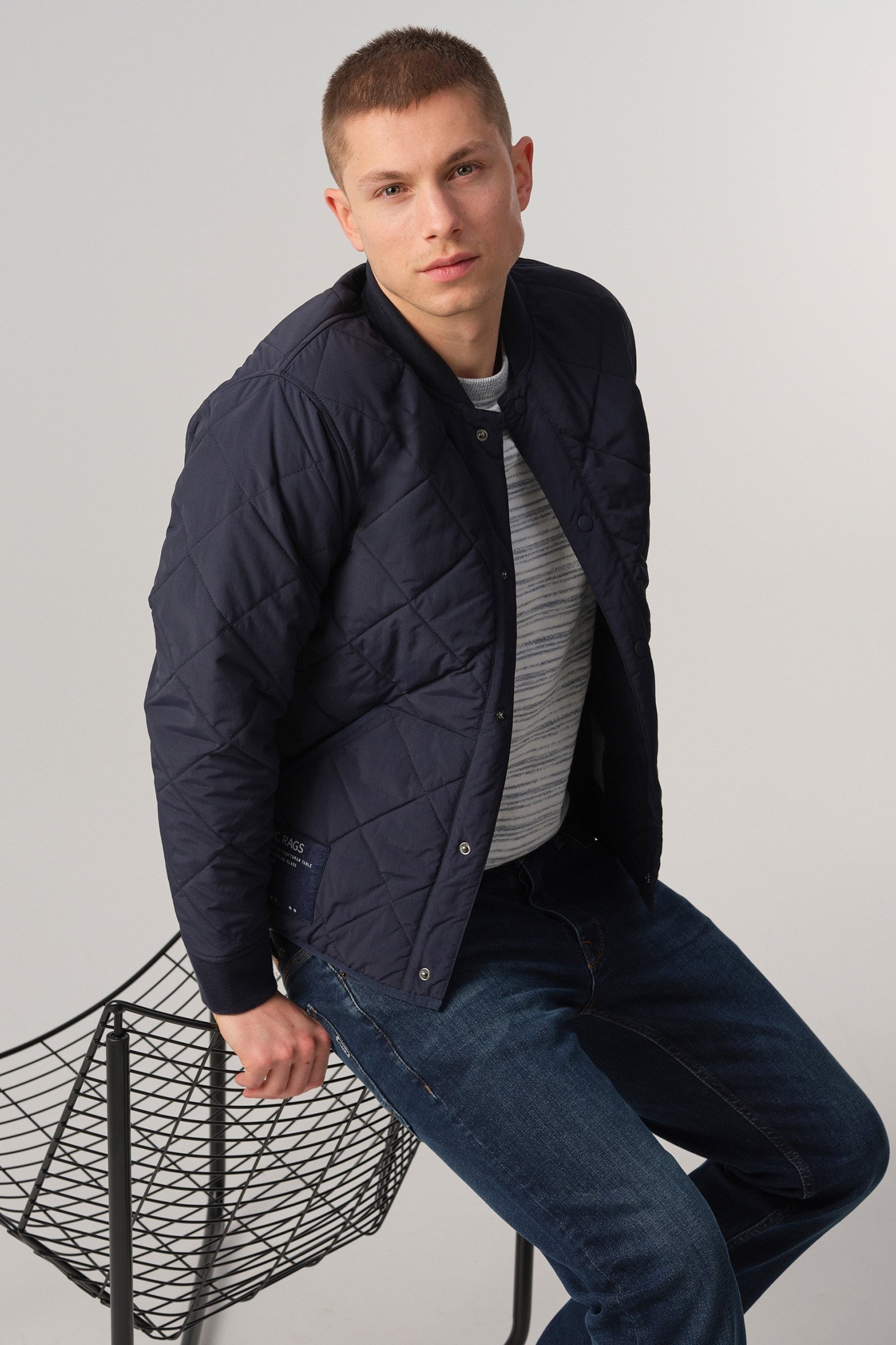 RIVER GEWATTEERDE JAS MIDNIGHT NAVY 3