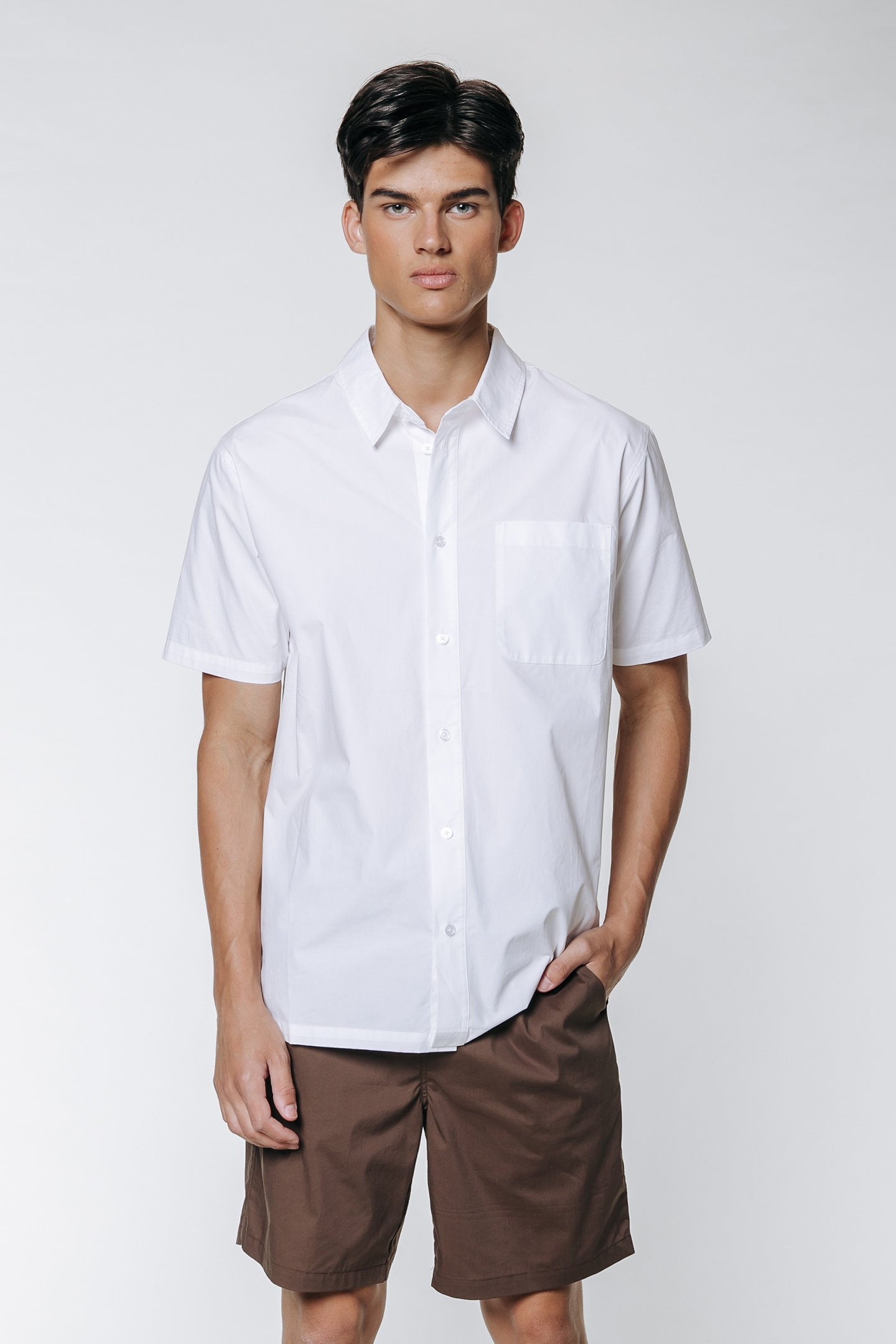 JAY BUCKLE SHORT DARK BROWN 1