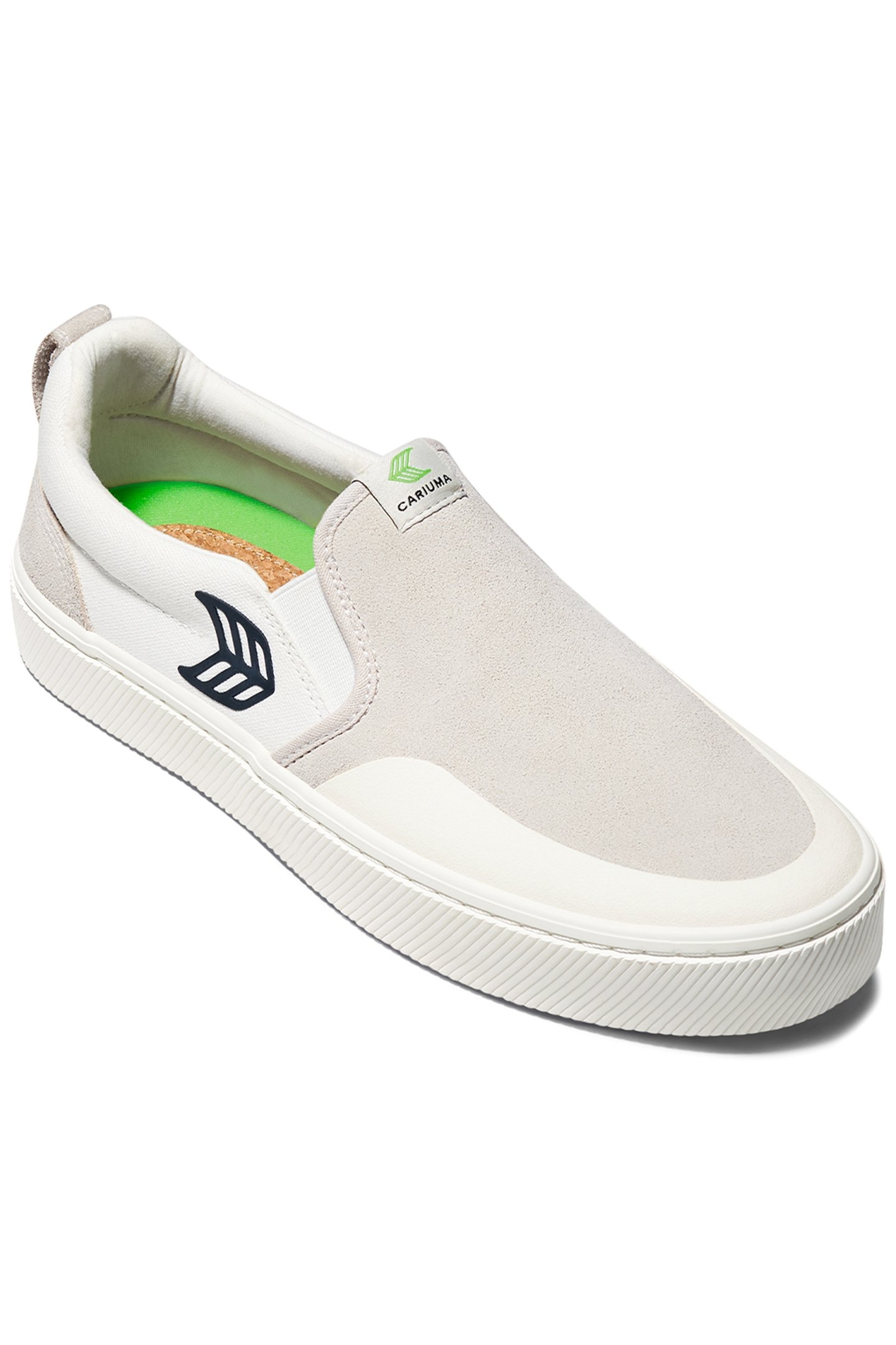 SLIP-ON PRO OFF-WHITE CANVAS VINTAGE WHITE SUEDE BLACK LOGO 2