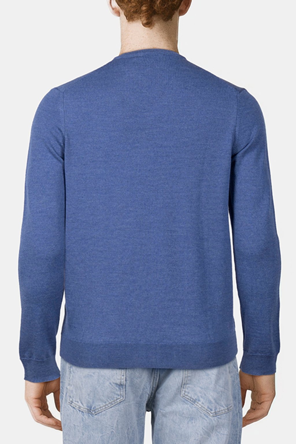 BASIC V-NECK PULLOVER DENIM BLUE MIX 2