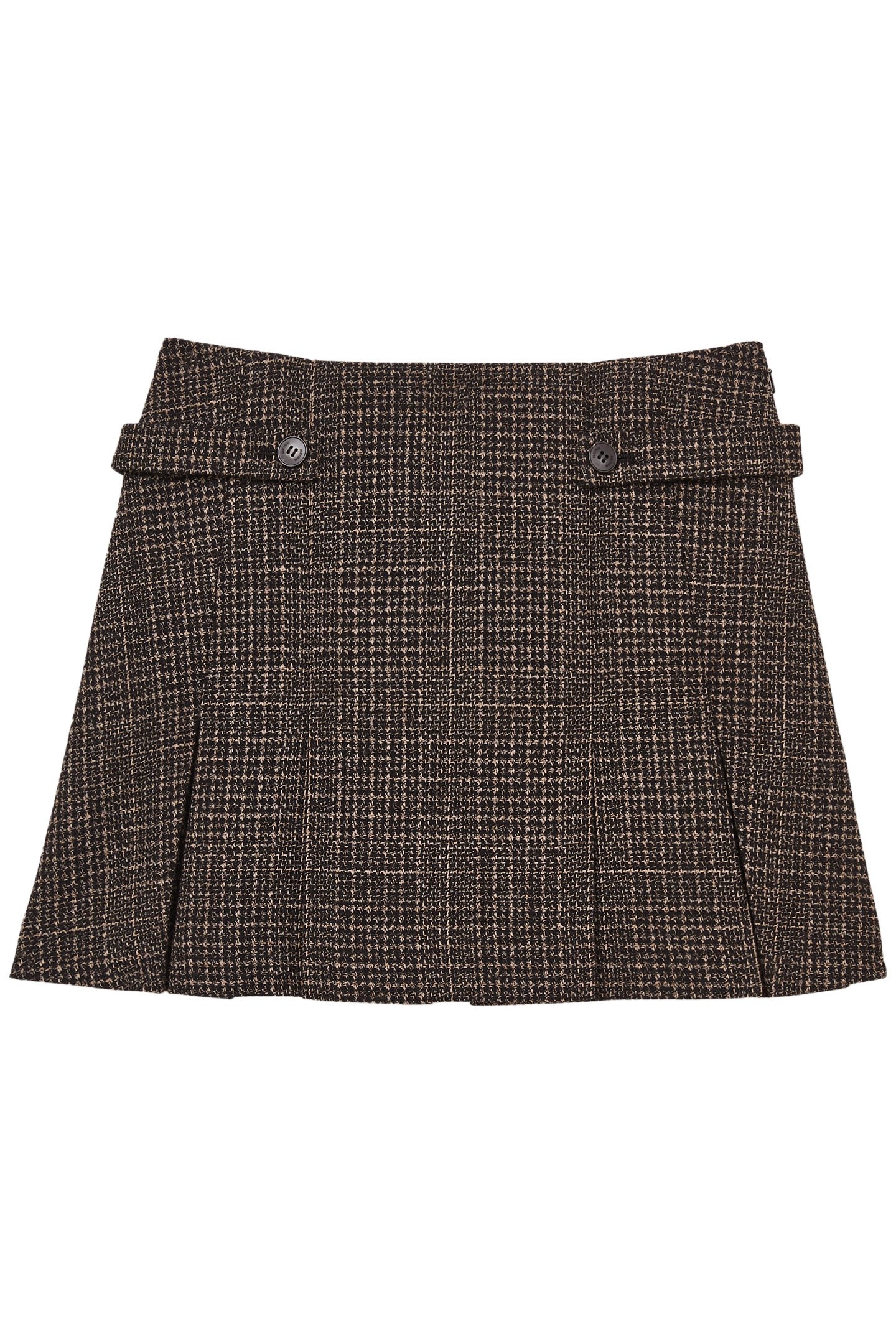 ELLE TWEED MINI SKIRT BROWN 3