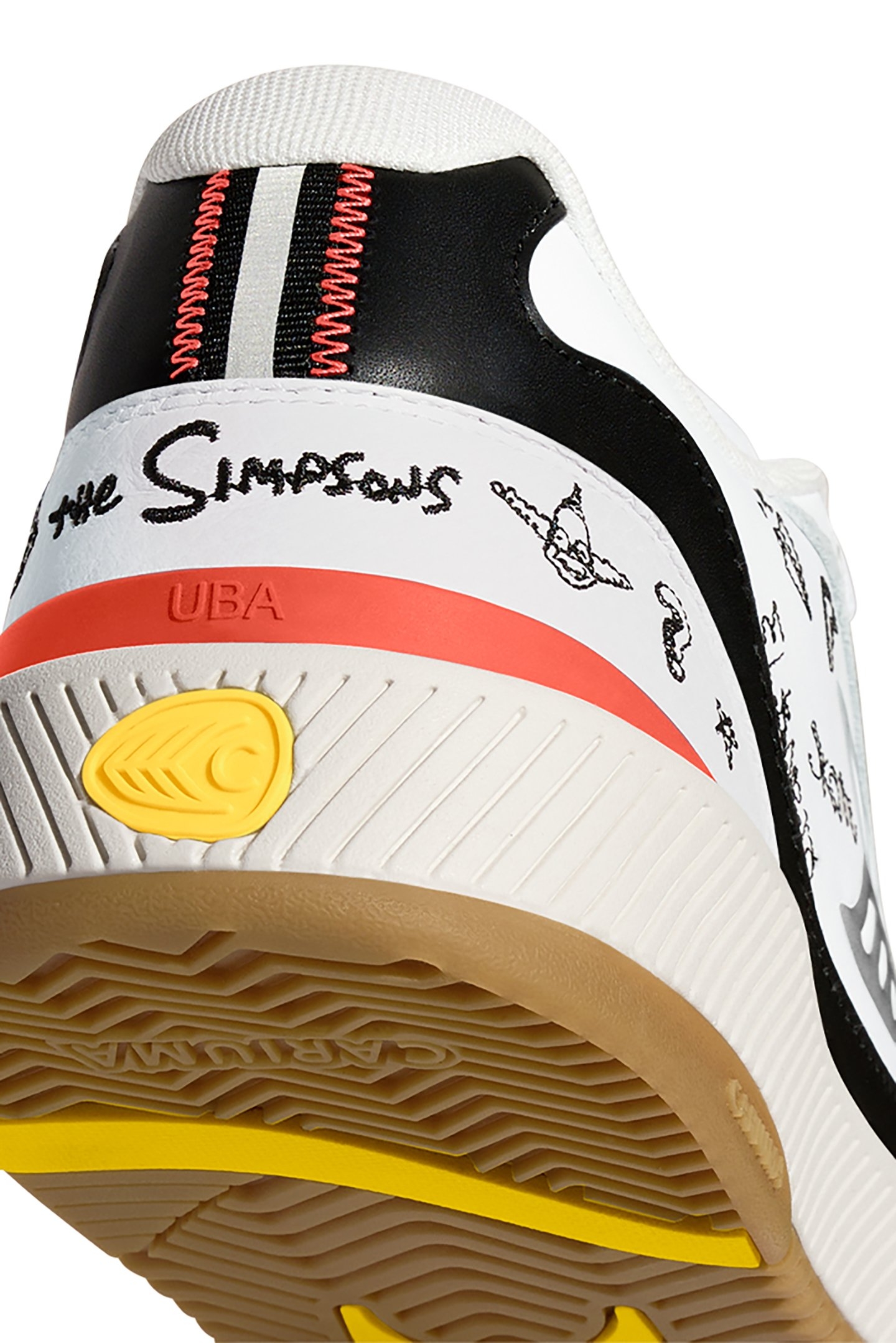 SIMPSONS UBA WHITE LEATHER BART SKATEBOARD SNEAKER 5