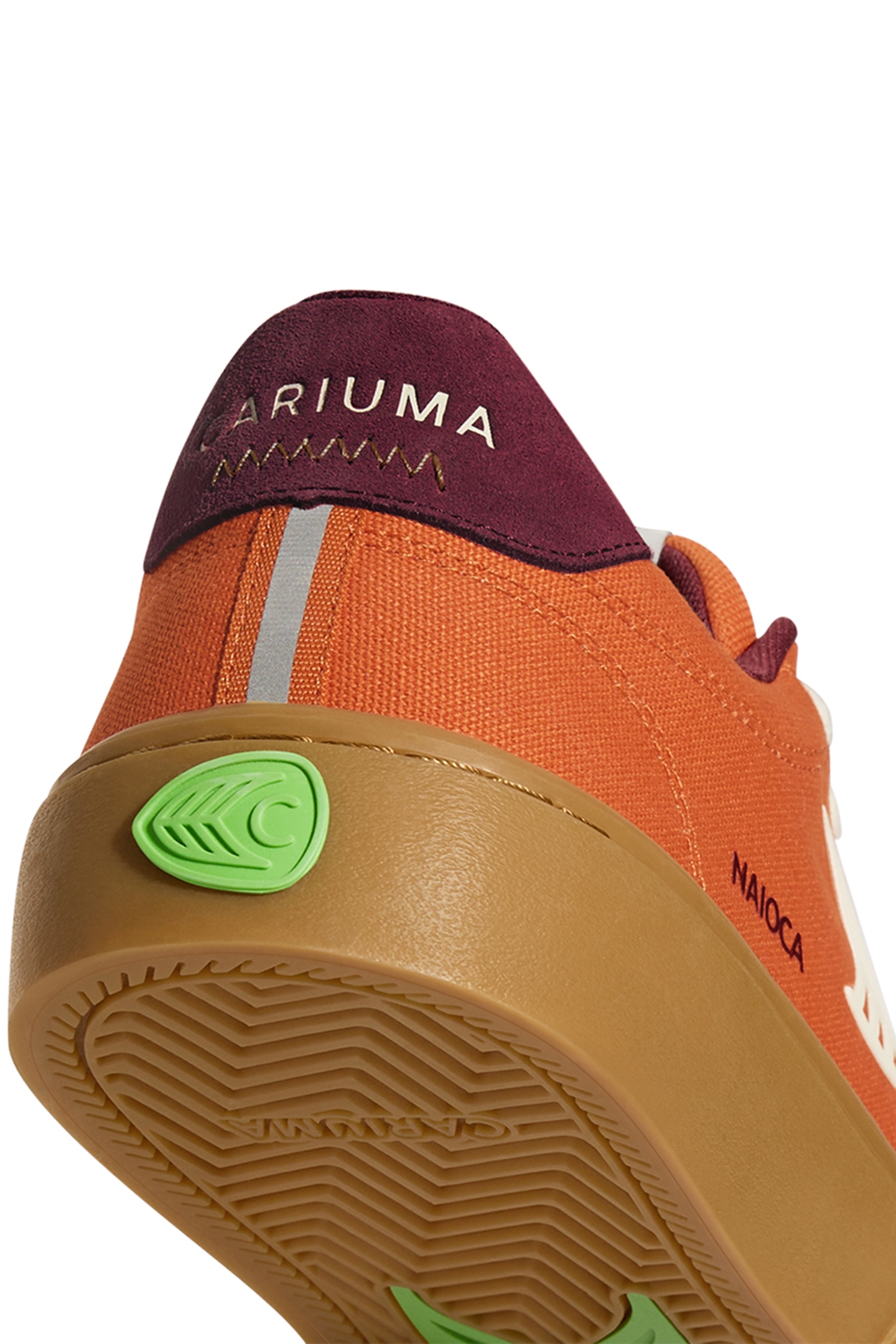 NAIOCA PRO GUM BURNT ORANGE SUEDE AND CANVAS IVORY LOGO RUBY 5