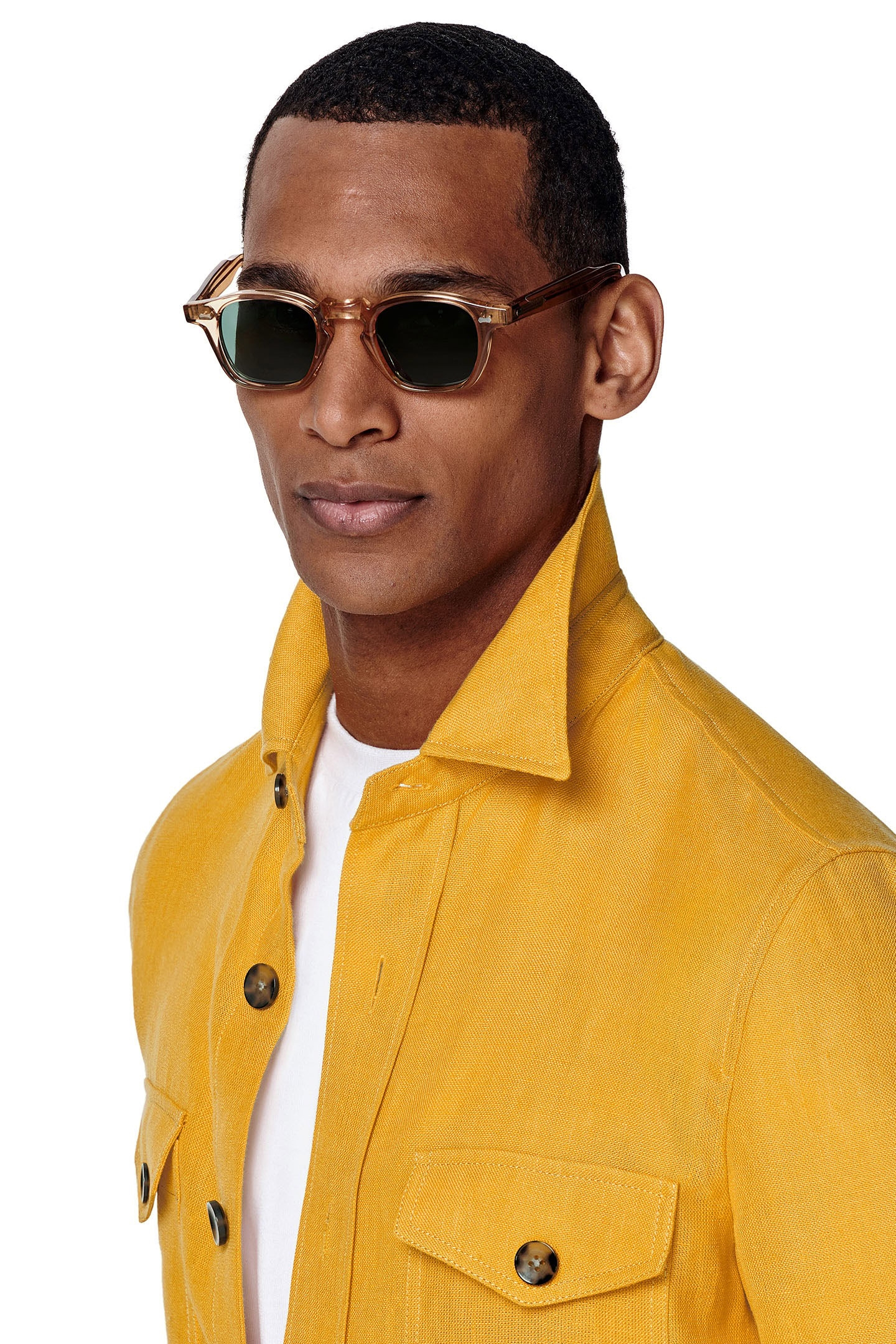 YELLOW RELAXED FIT SHIRT-JACKET YELLOW 6
