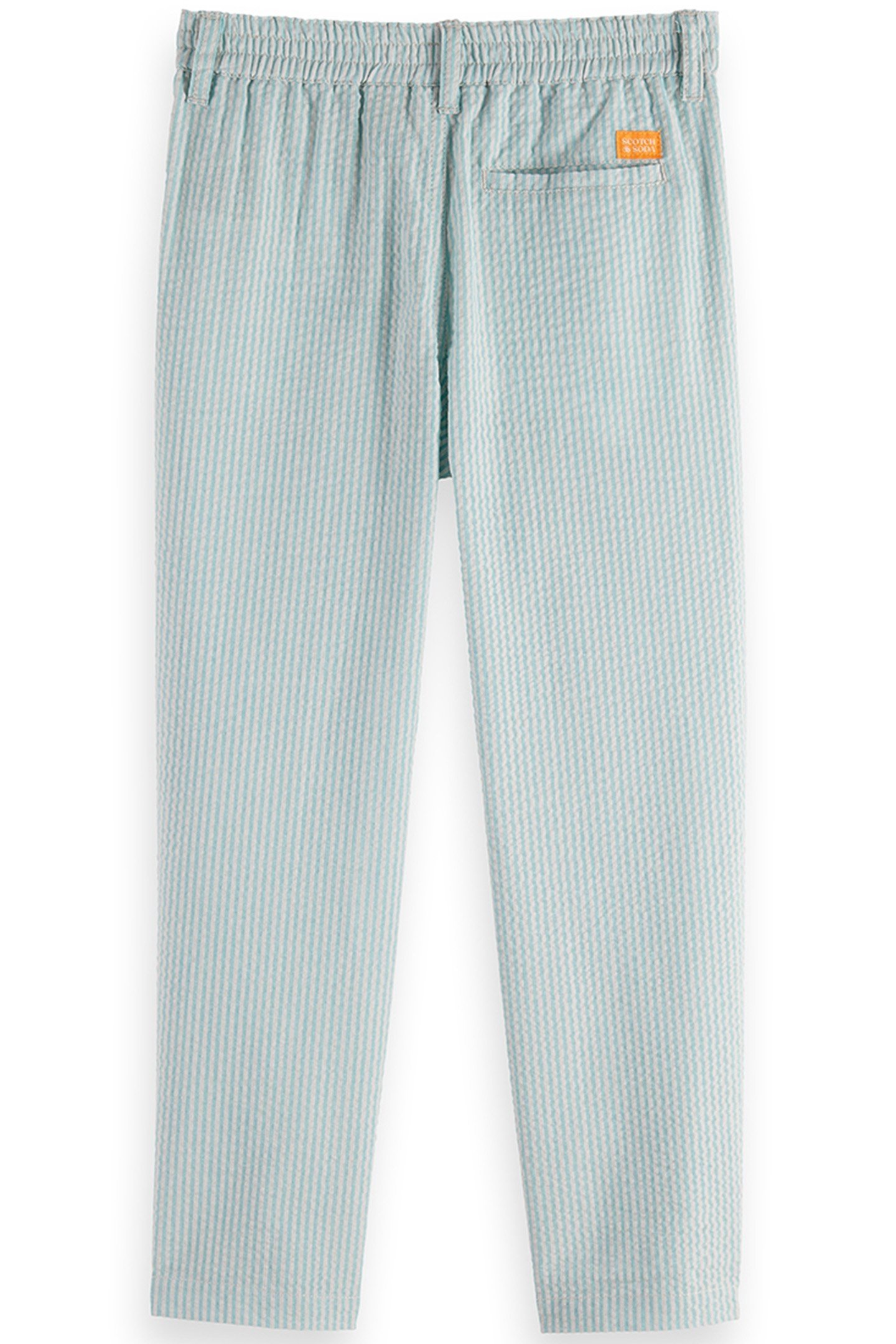 2PC BOYS YD SEERSUCKER JACKET & PANT SUIT SET BLEACHED AQUA 5