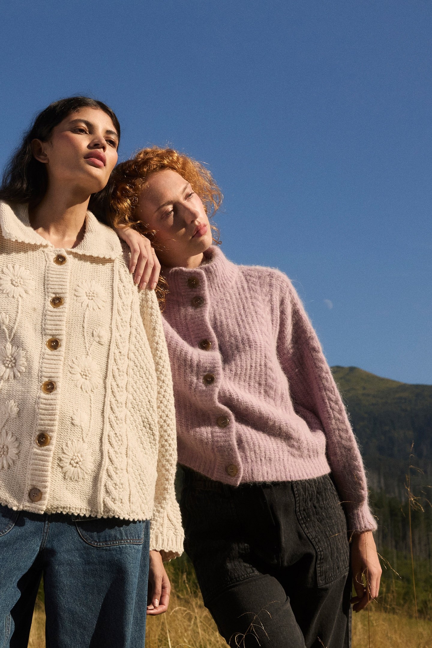 CARDIGAN LISANDRE MAUVE 2