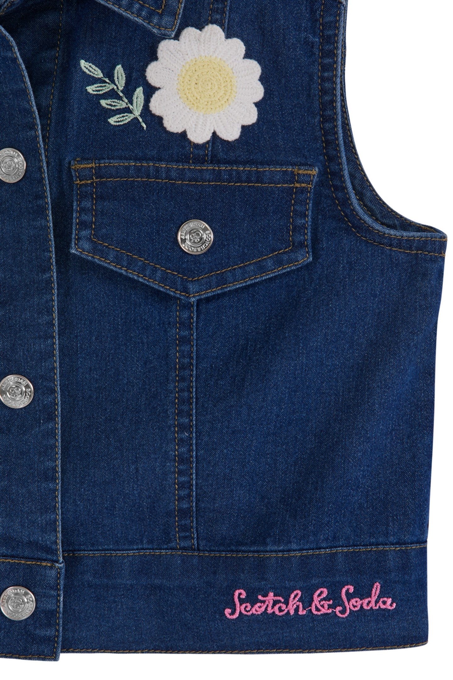 BIG GIRLS S&S DRESS & VEST SET SKY/PEWTER 5