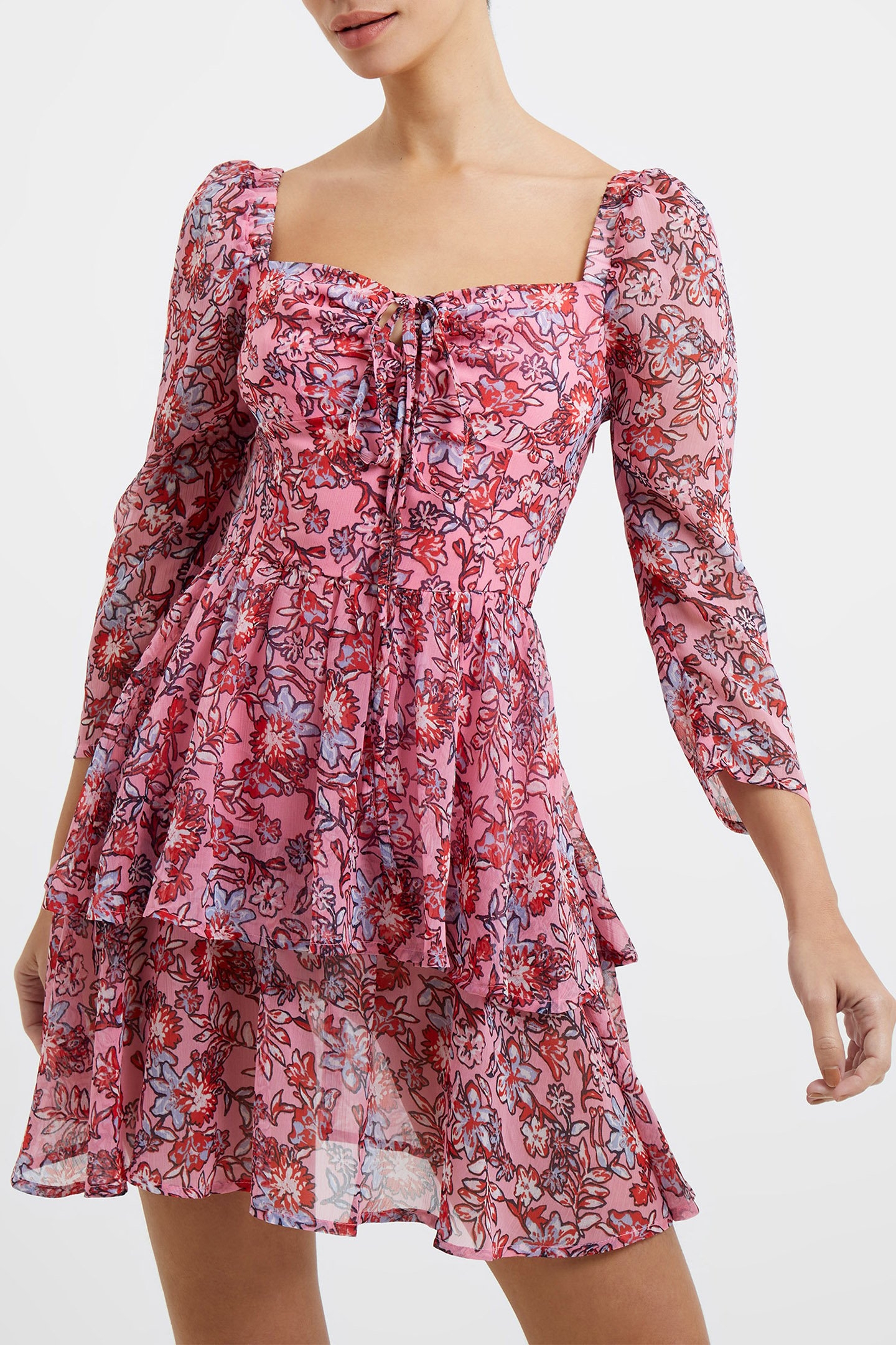 FOTINI RECY HALLIE 3/4 SLV DRS SEA PINK 1