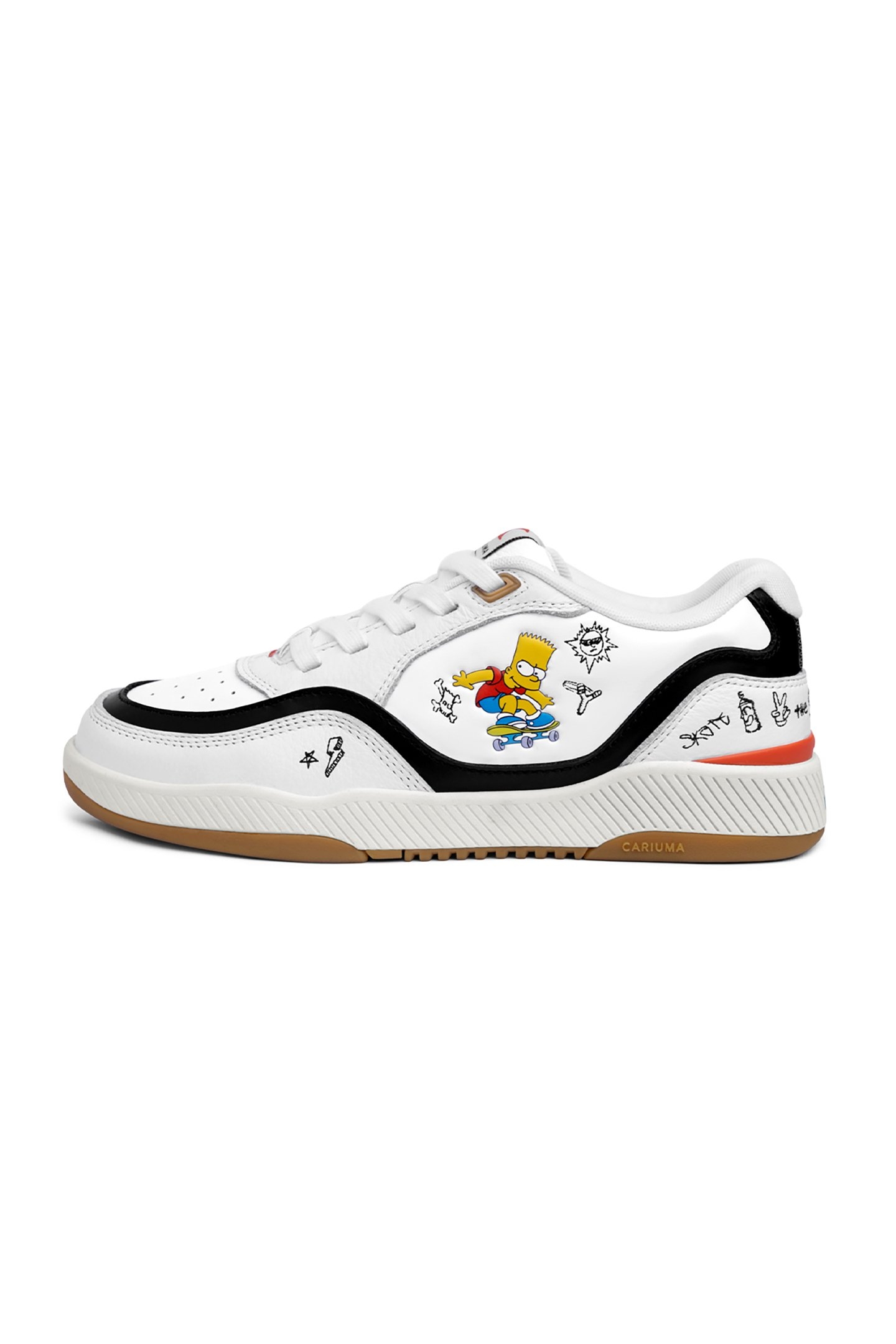 SIMPSONS UBA WHITE LEATHER BART SKATEBOARD SNEAKER 7